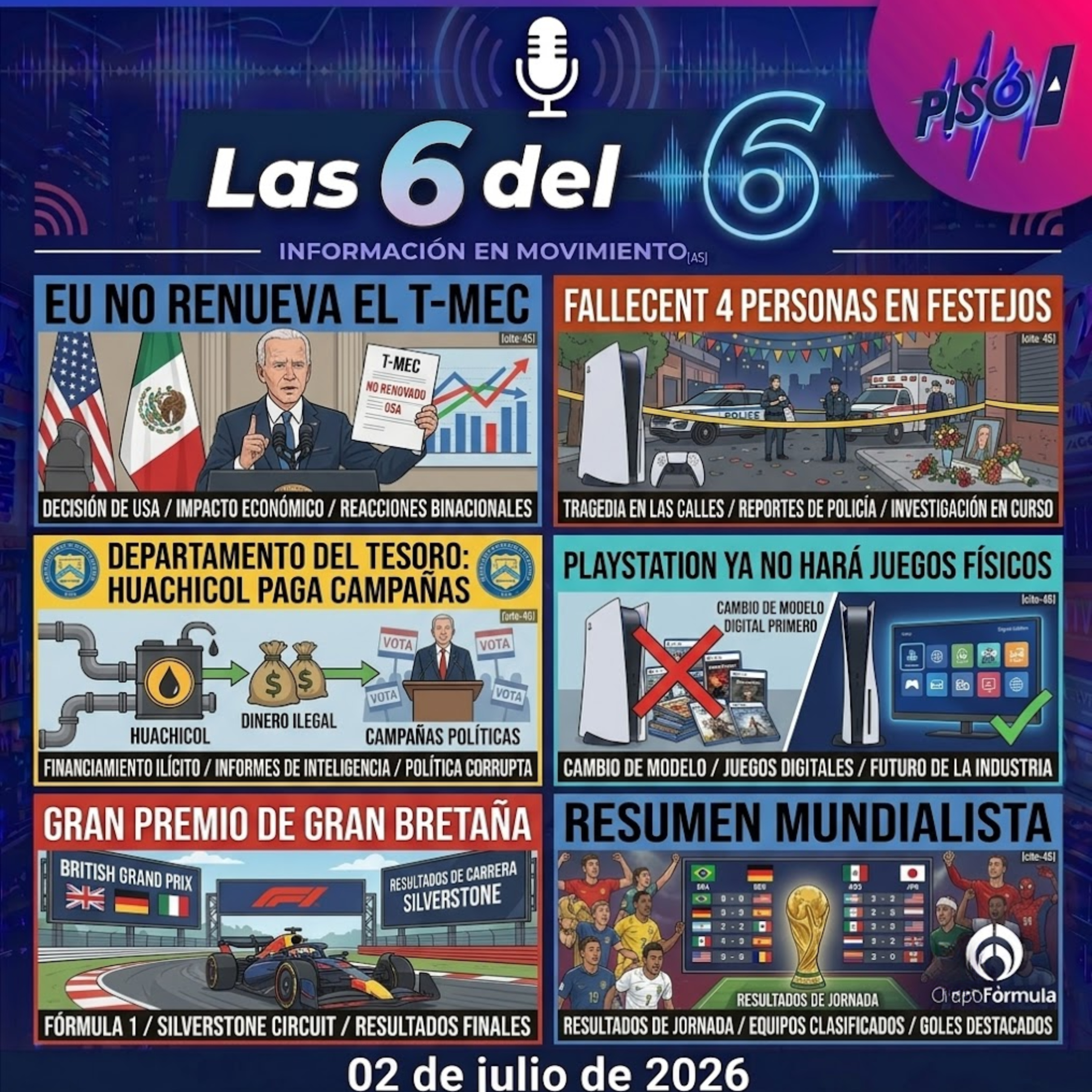 Portada de Las 6 del 6
