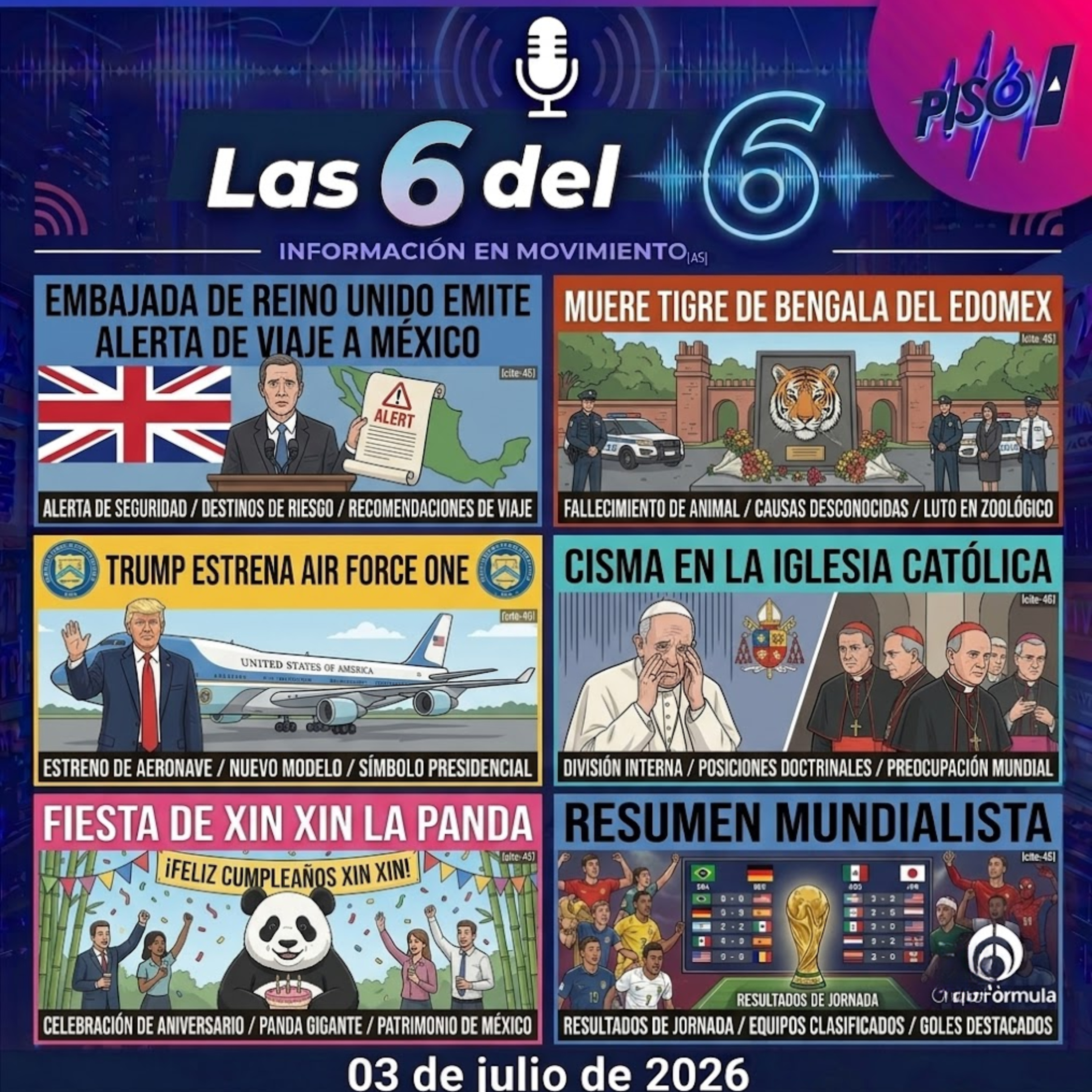Portada de Las 6 del 6