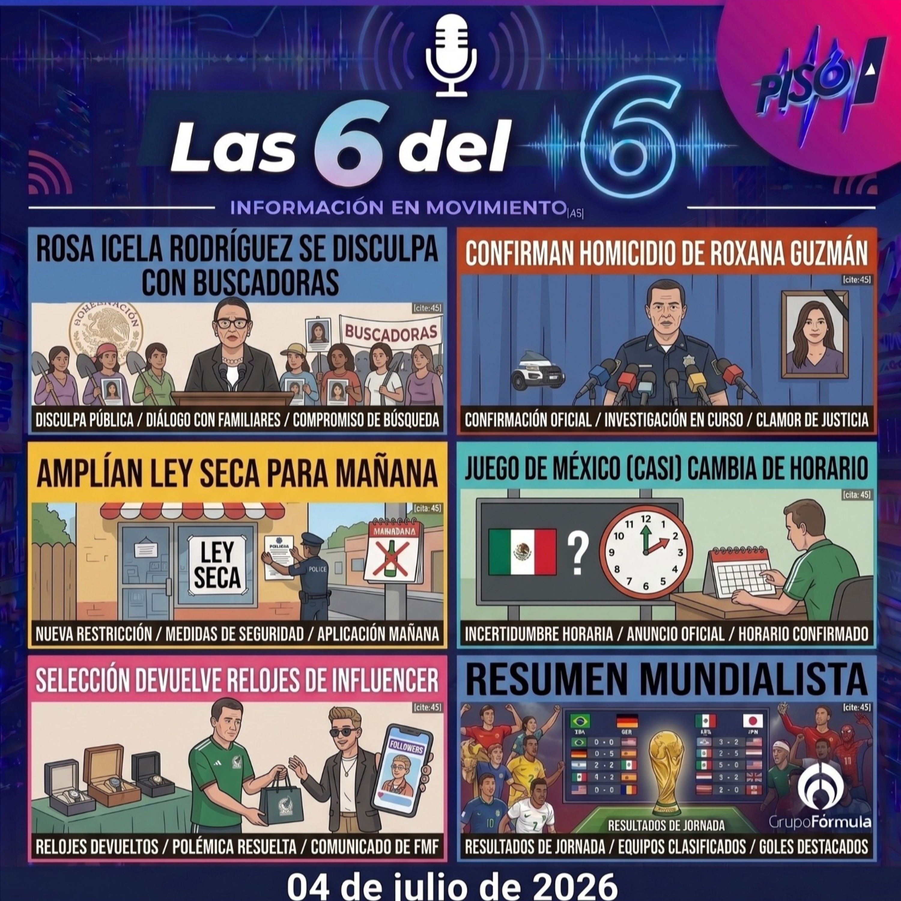 Portada de Las 6 del 6