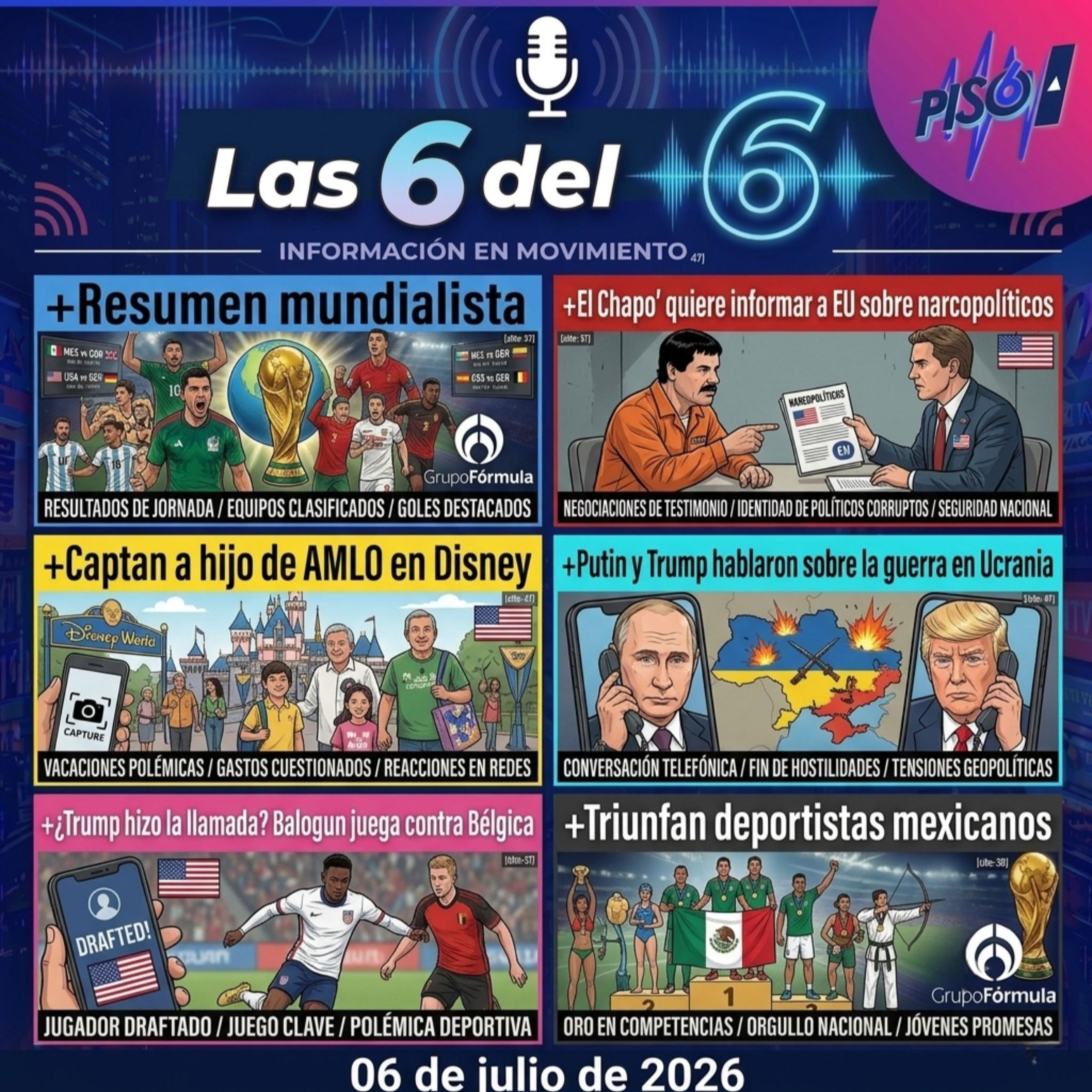 Portada de Las 6 del 6