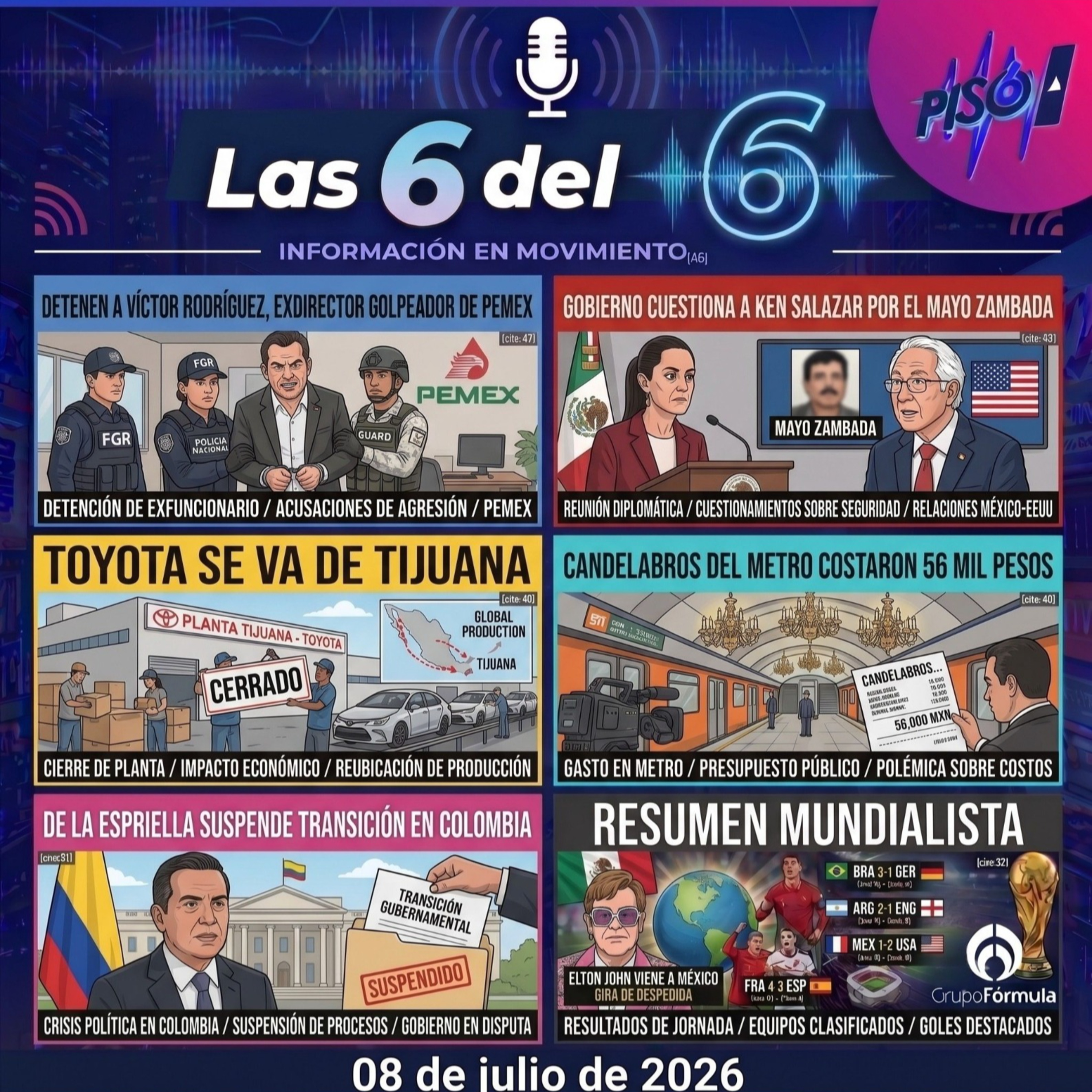 Portada de Las 6 del 6