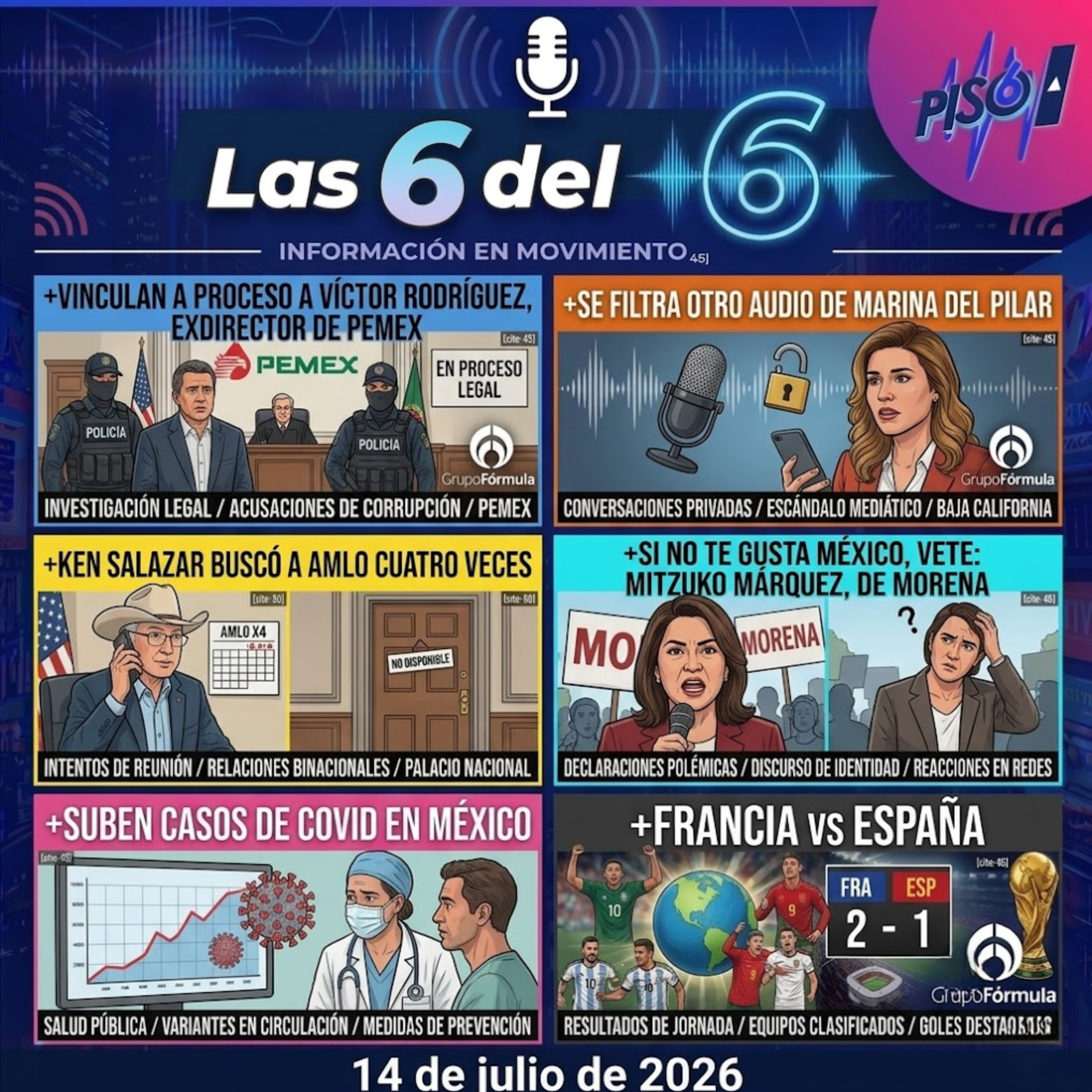 Portada de Las 6 del 6