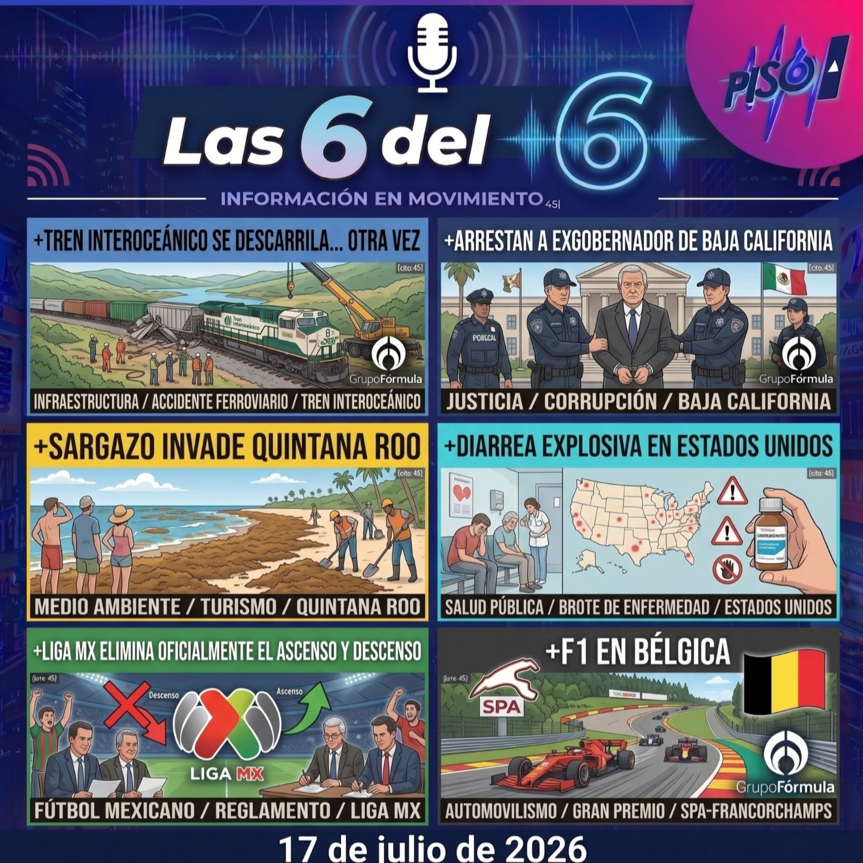 Portada de Las 6 del 6