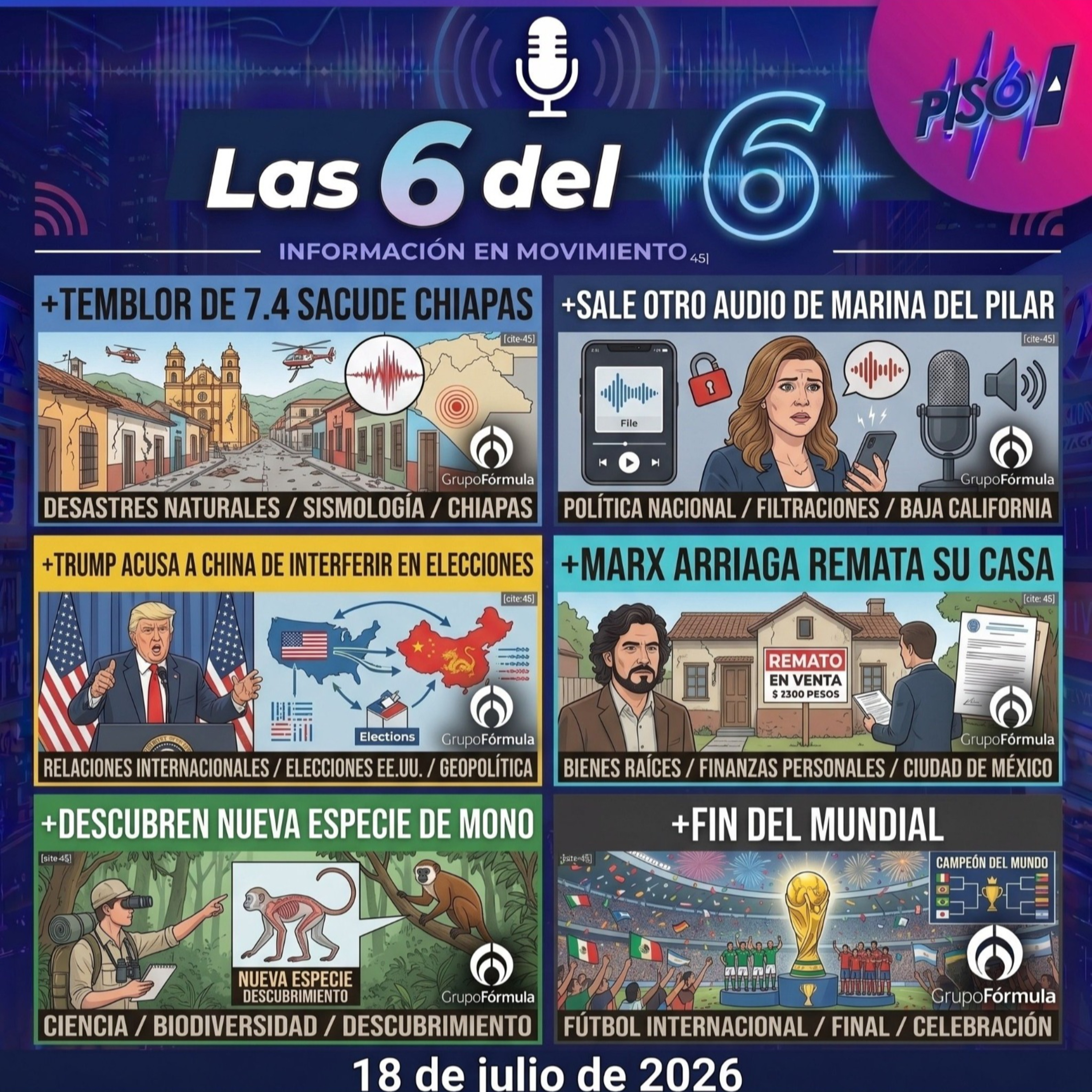 Portada de Las 6 del 6