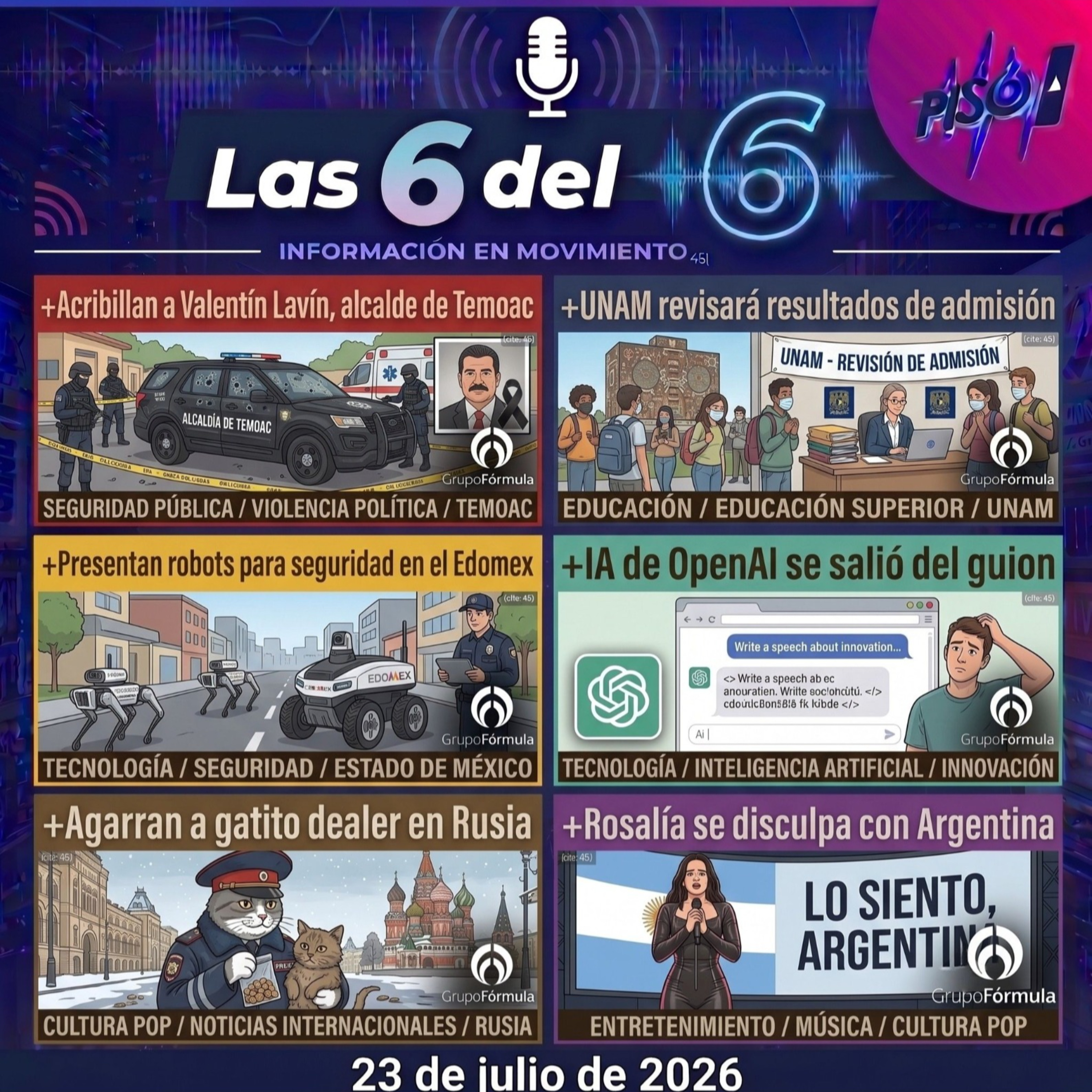 Portada de Las 6 del 6