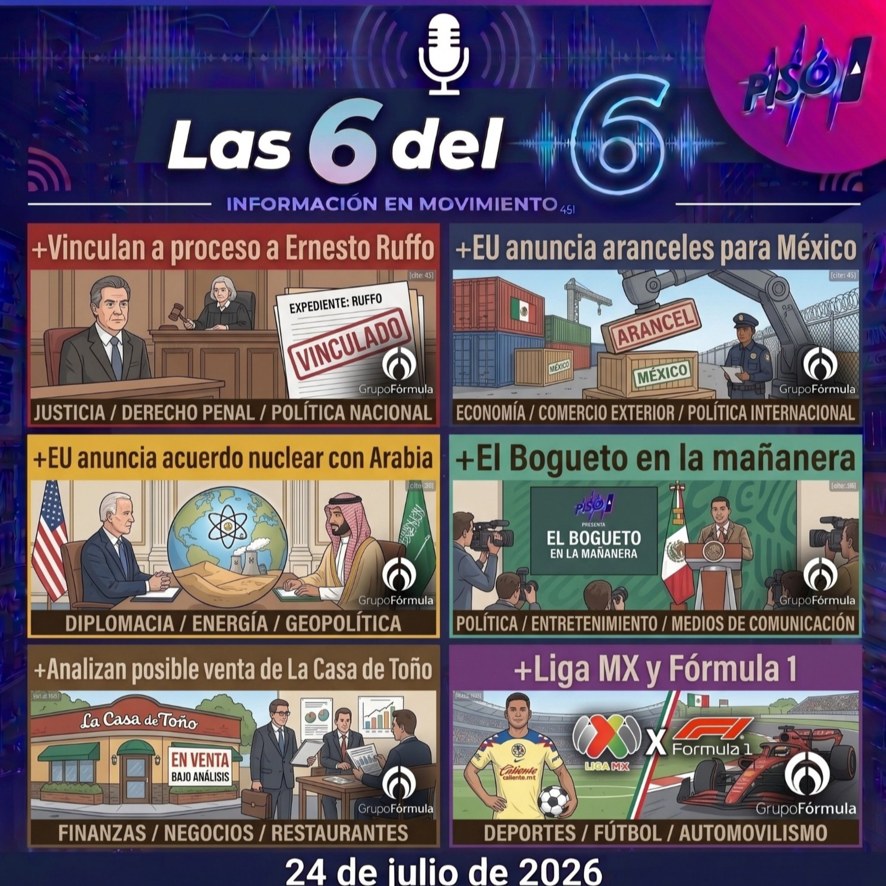 Portada de Las 6 del 6
