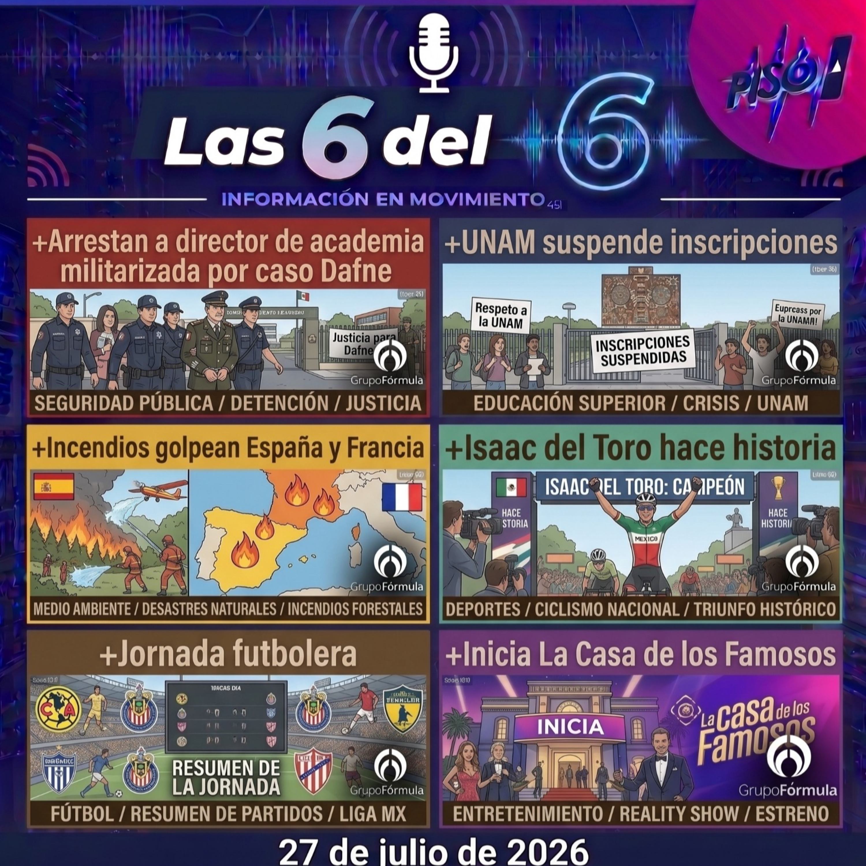 Portada de Las 6 del 6