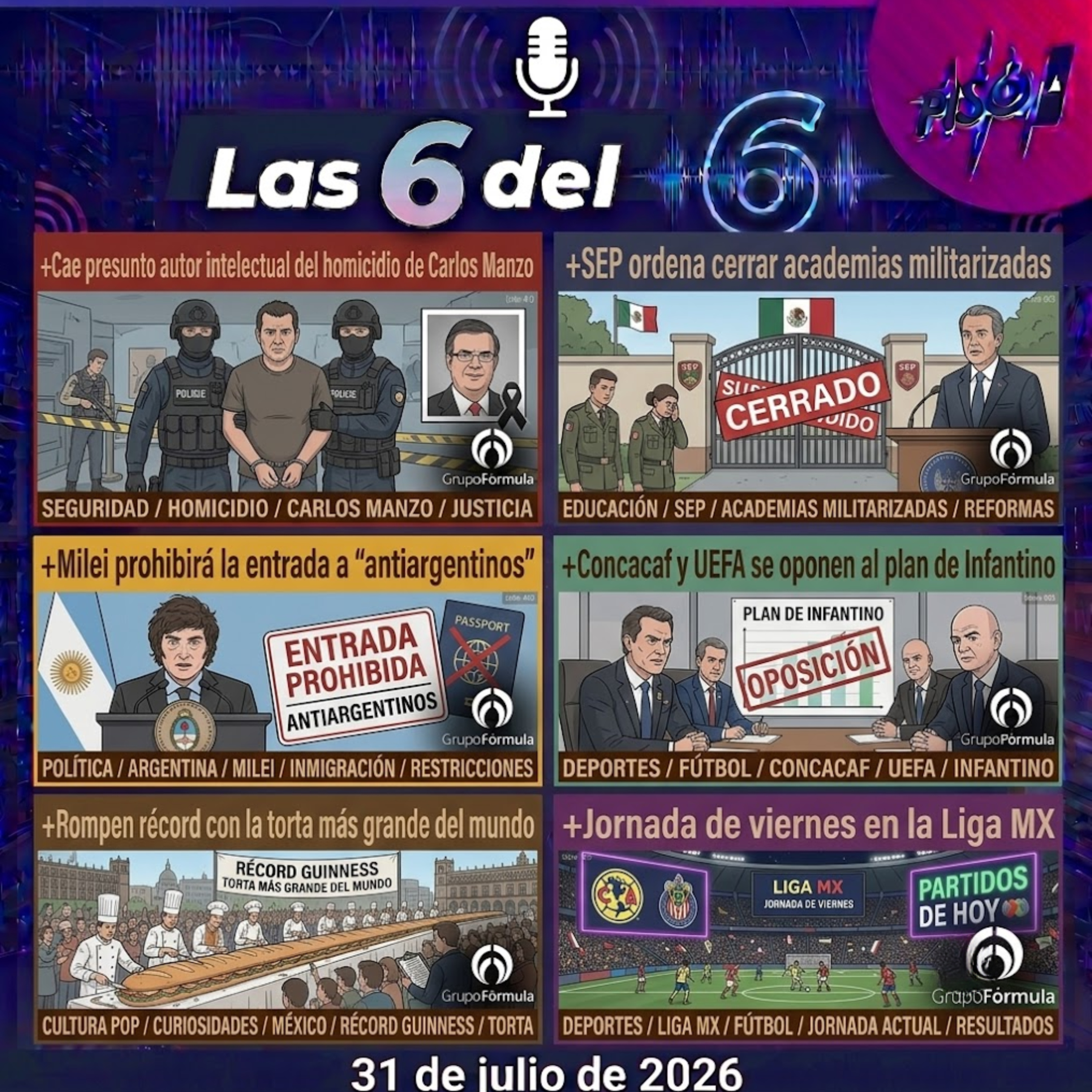 Portada de Las 6 del 6