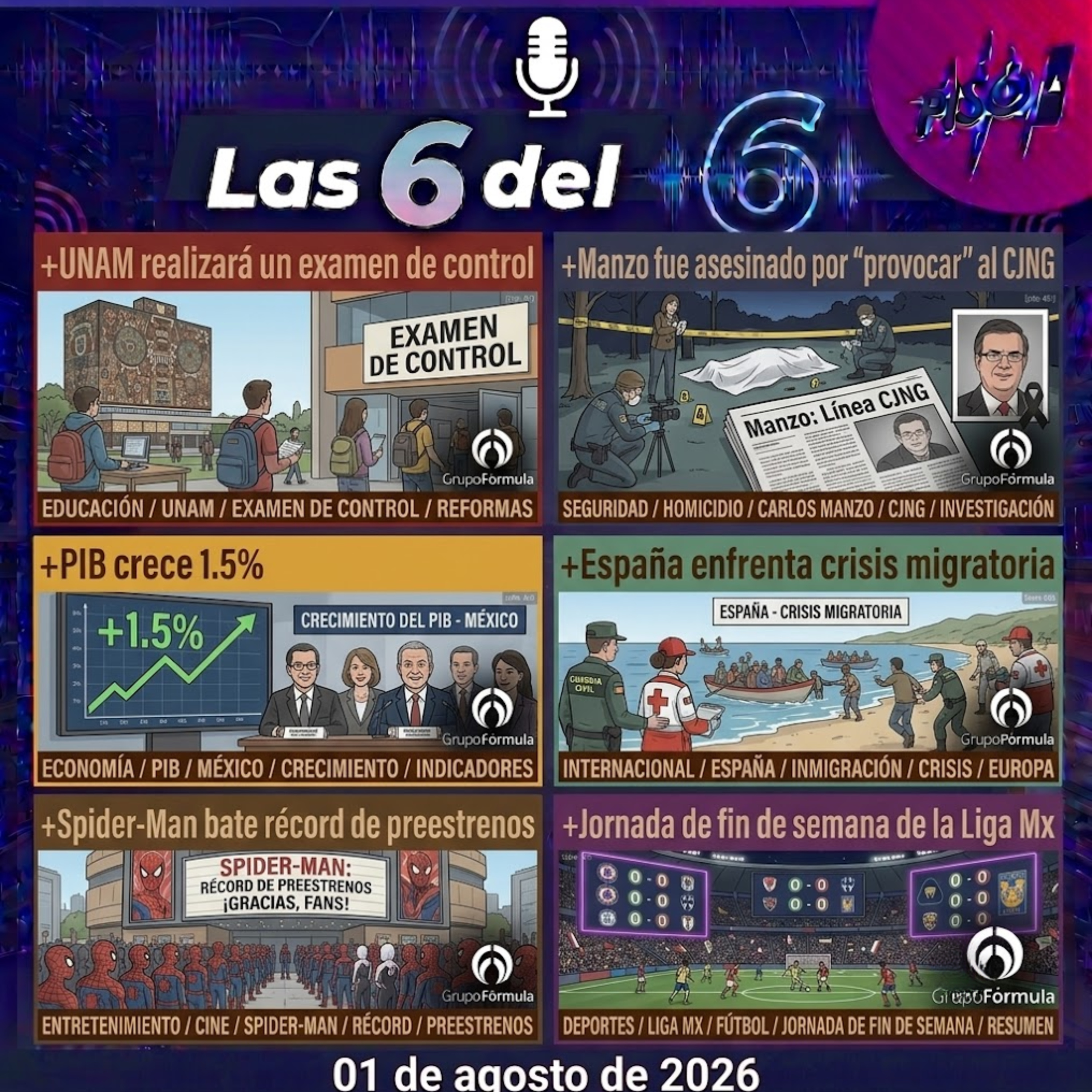 Portada de Las 6 del 6