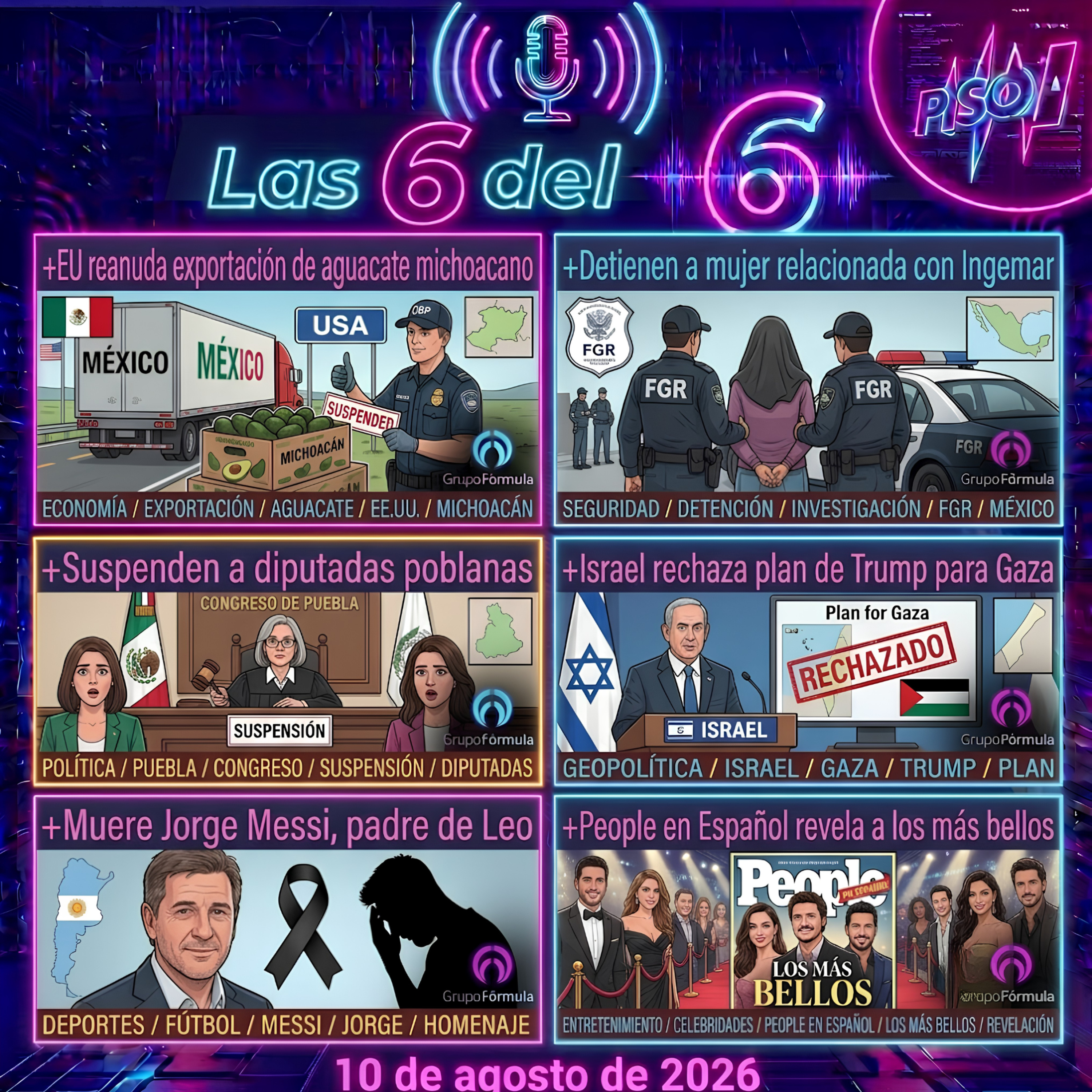 Portada de Las 6 del 6