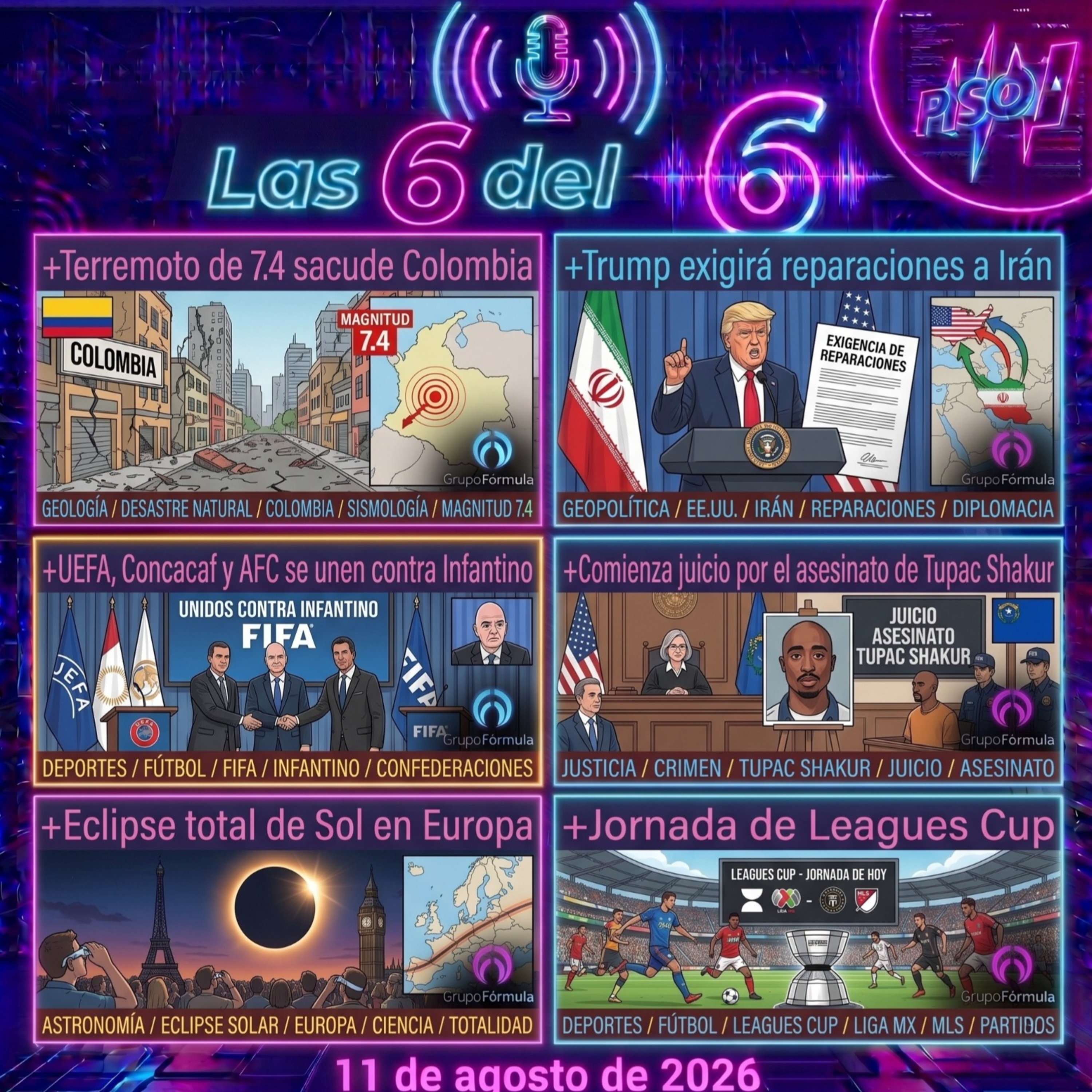 Portada de Las 6 del 6