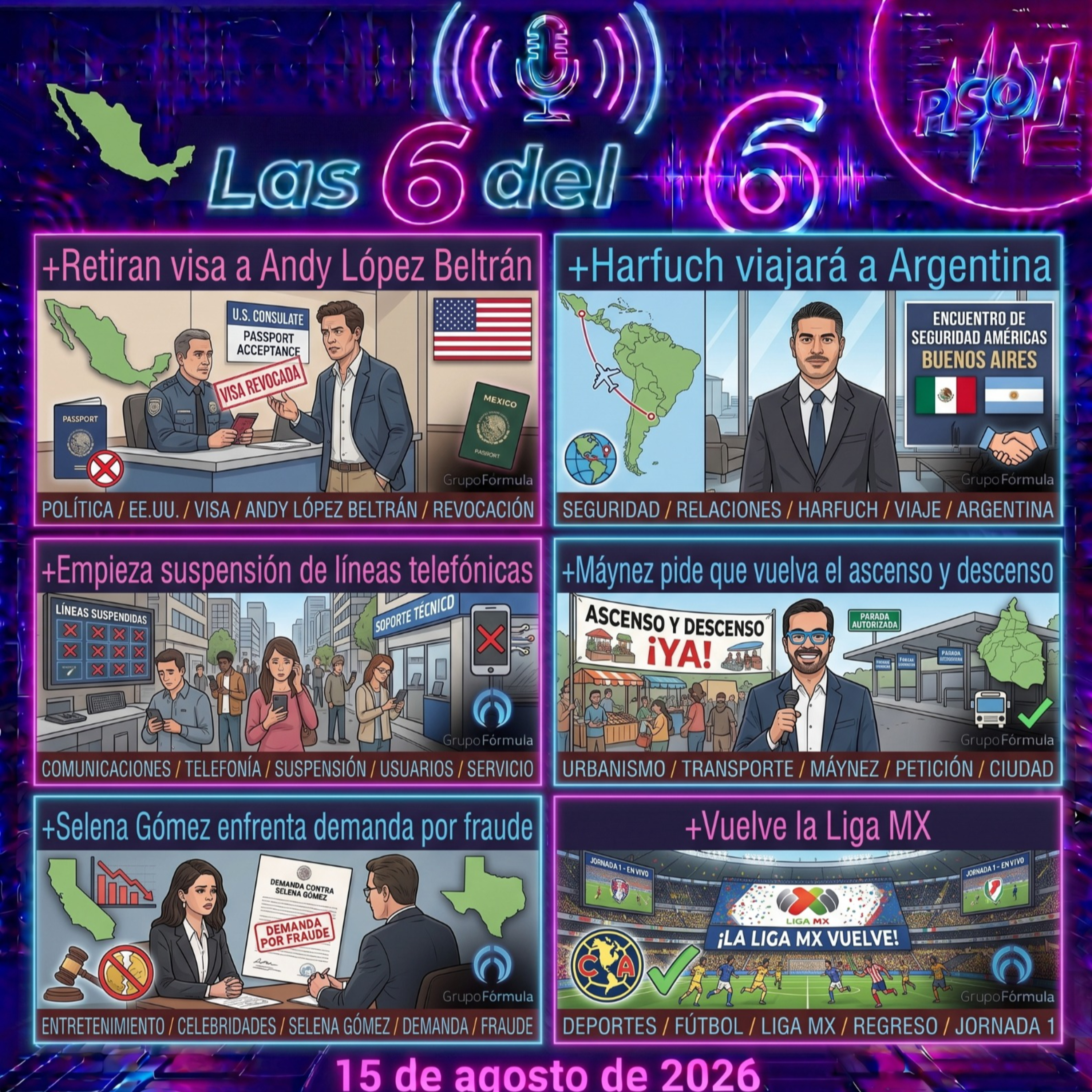 Portada de Las 6 del 6