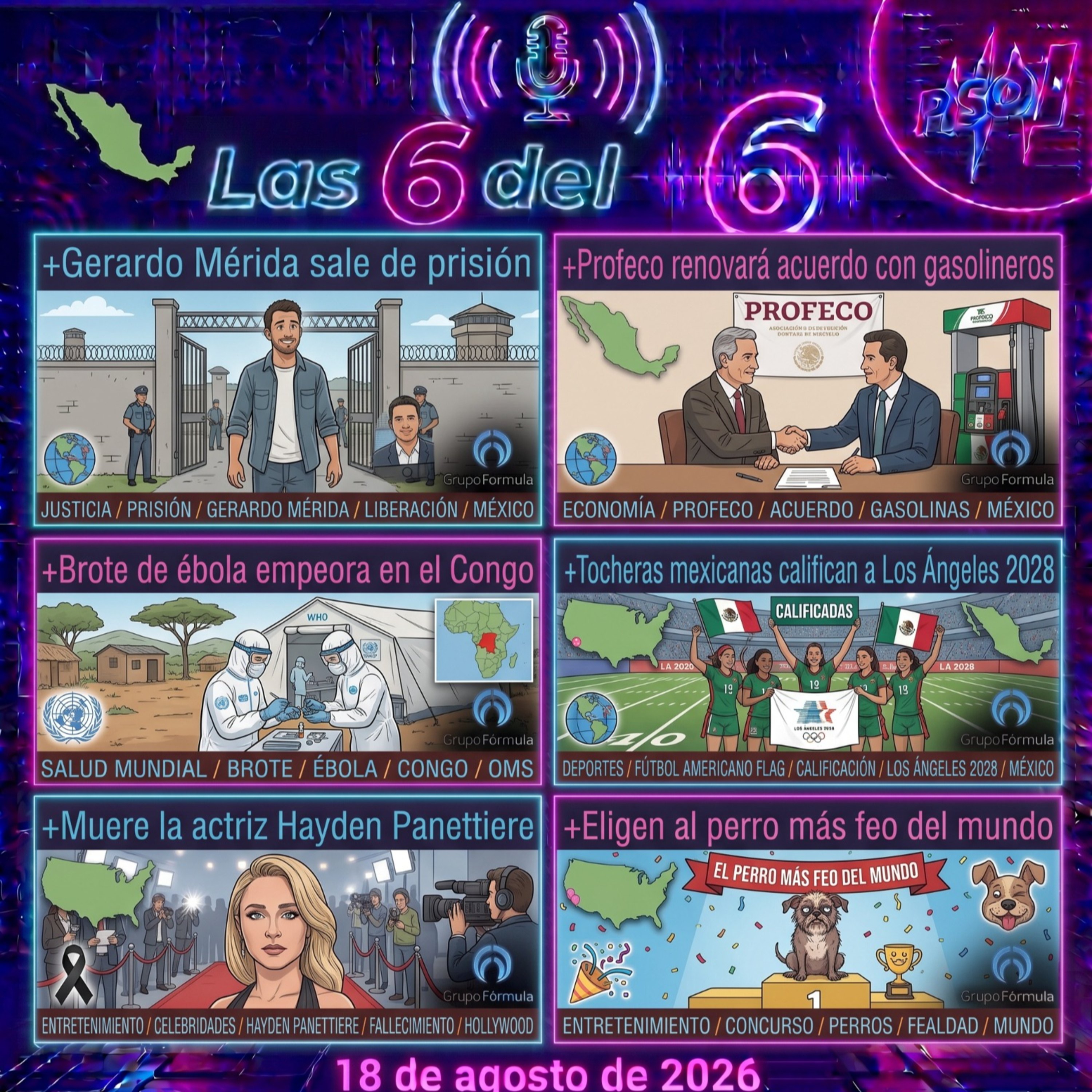 Portada de Las 6 del 6