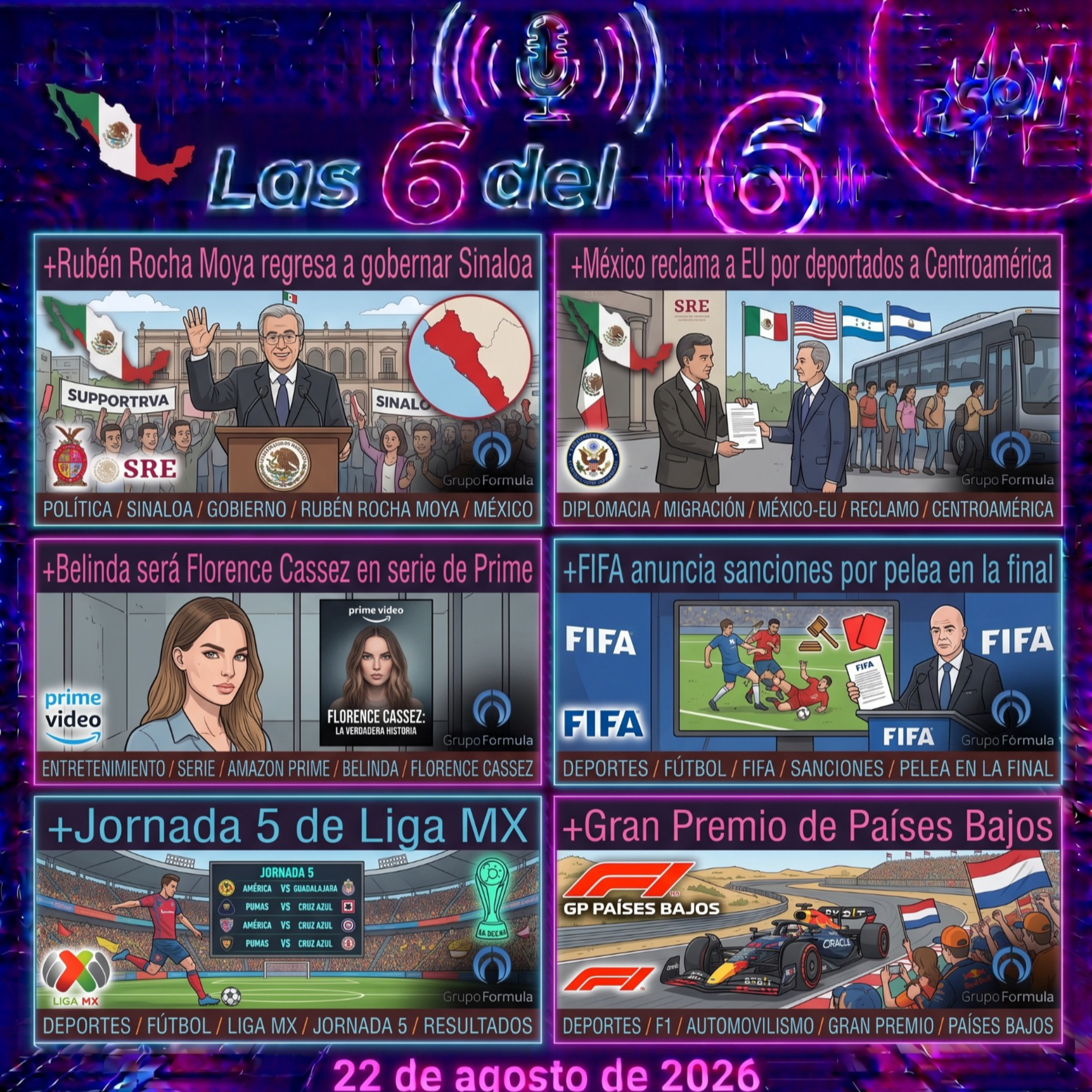 Portada de Las 6 del 6