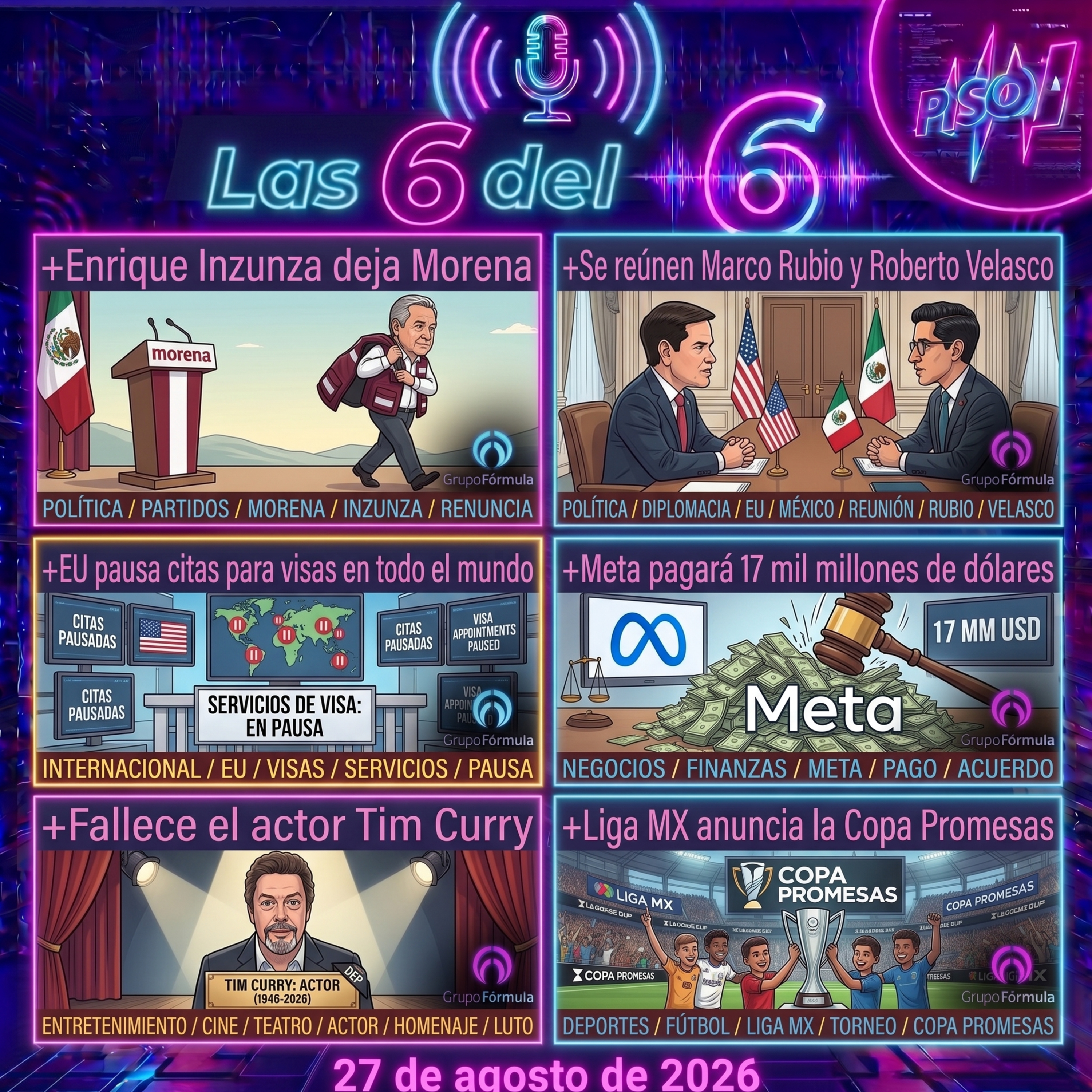 Portada de Las 6 del 6
