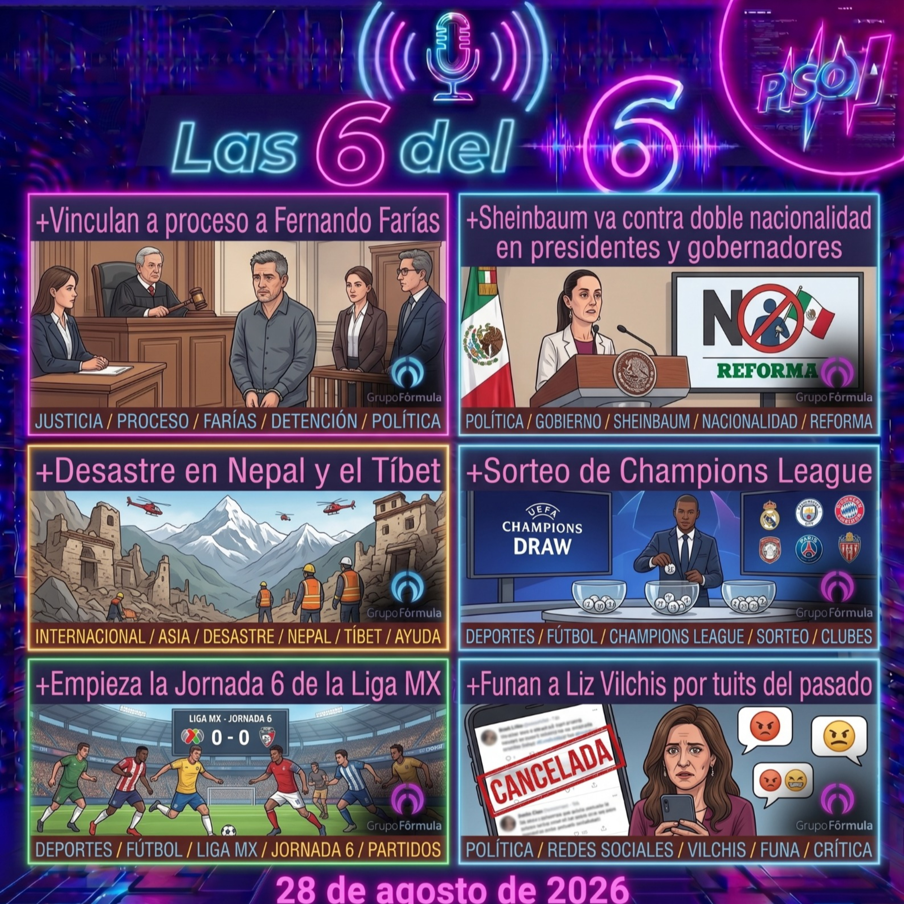 Portada de Las 6 del 6
