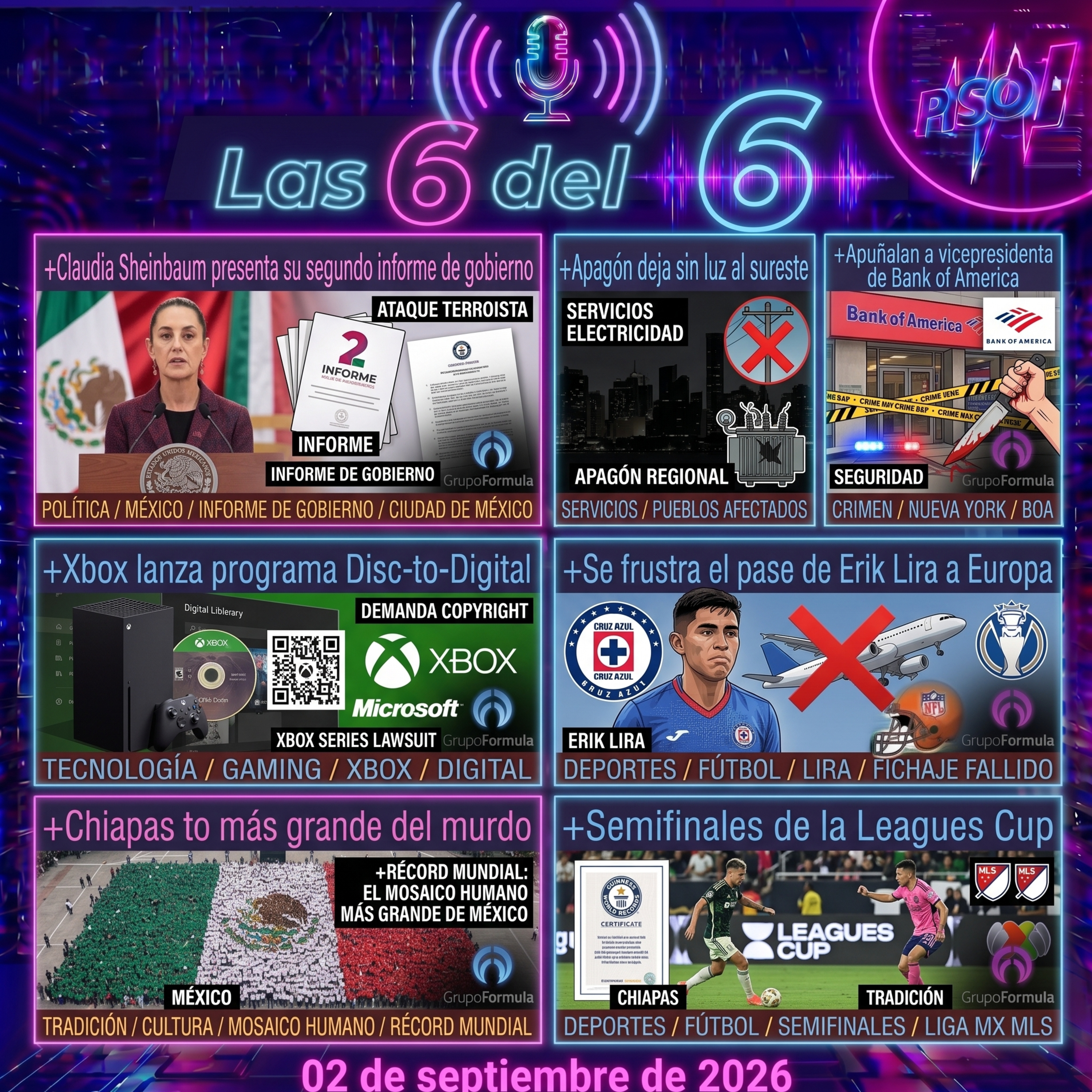 Portada de Las 6 del 6