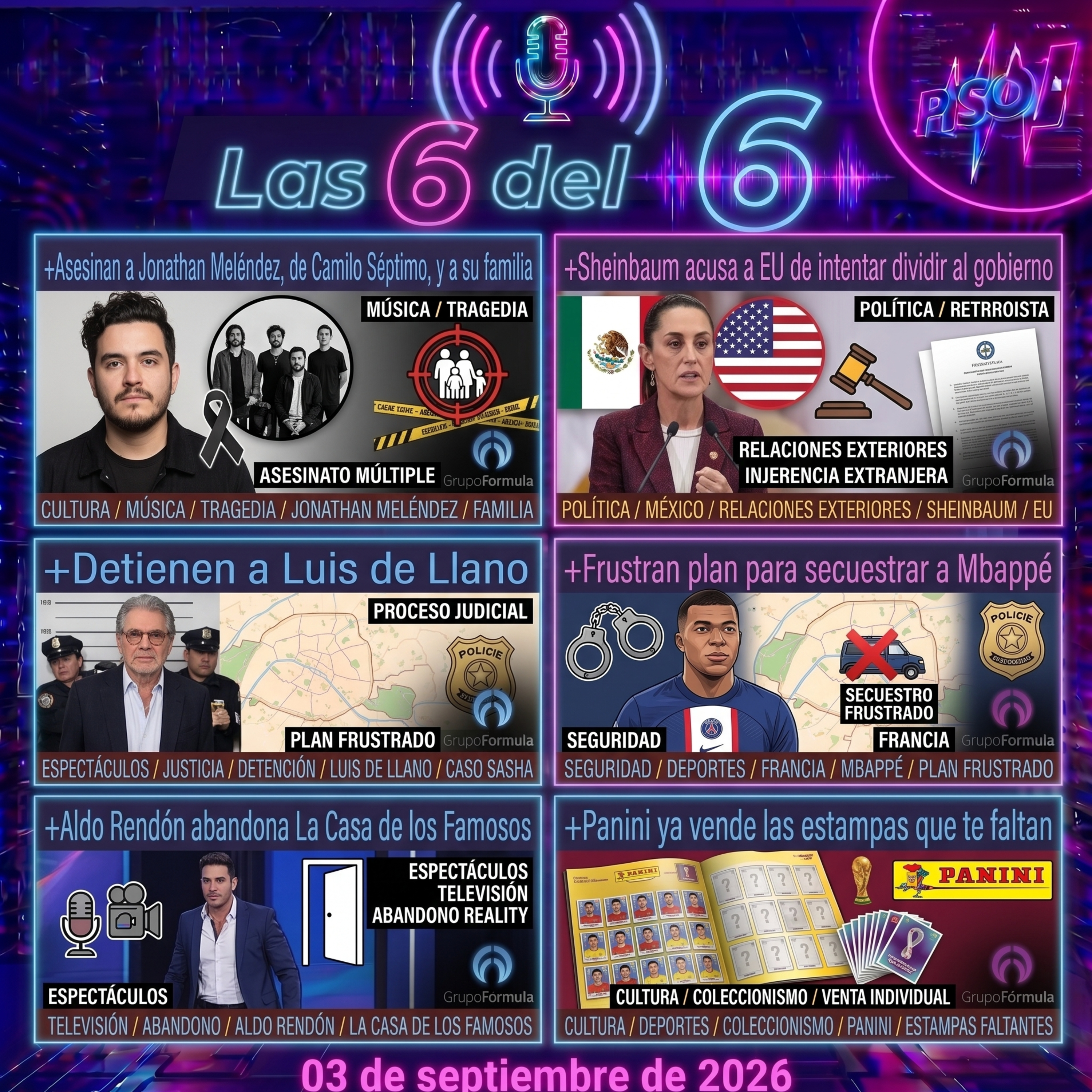 Portada de Las 6 del 6