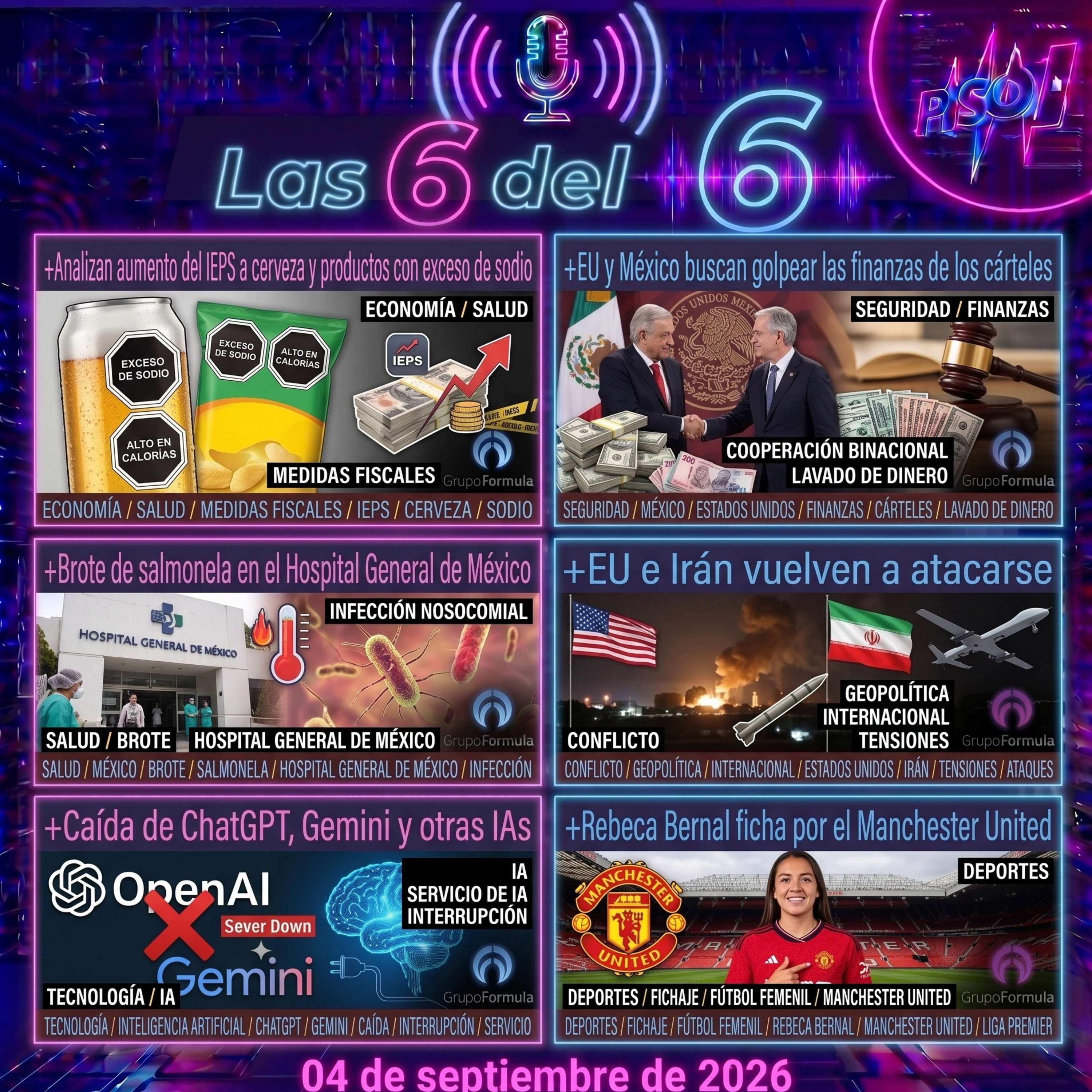 Portada de Las 6 del 6