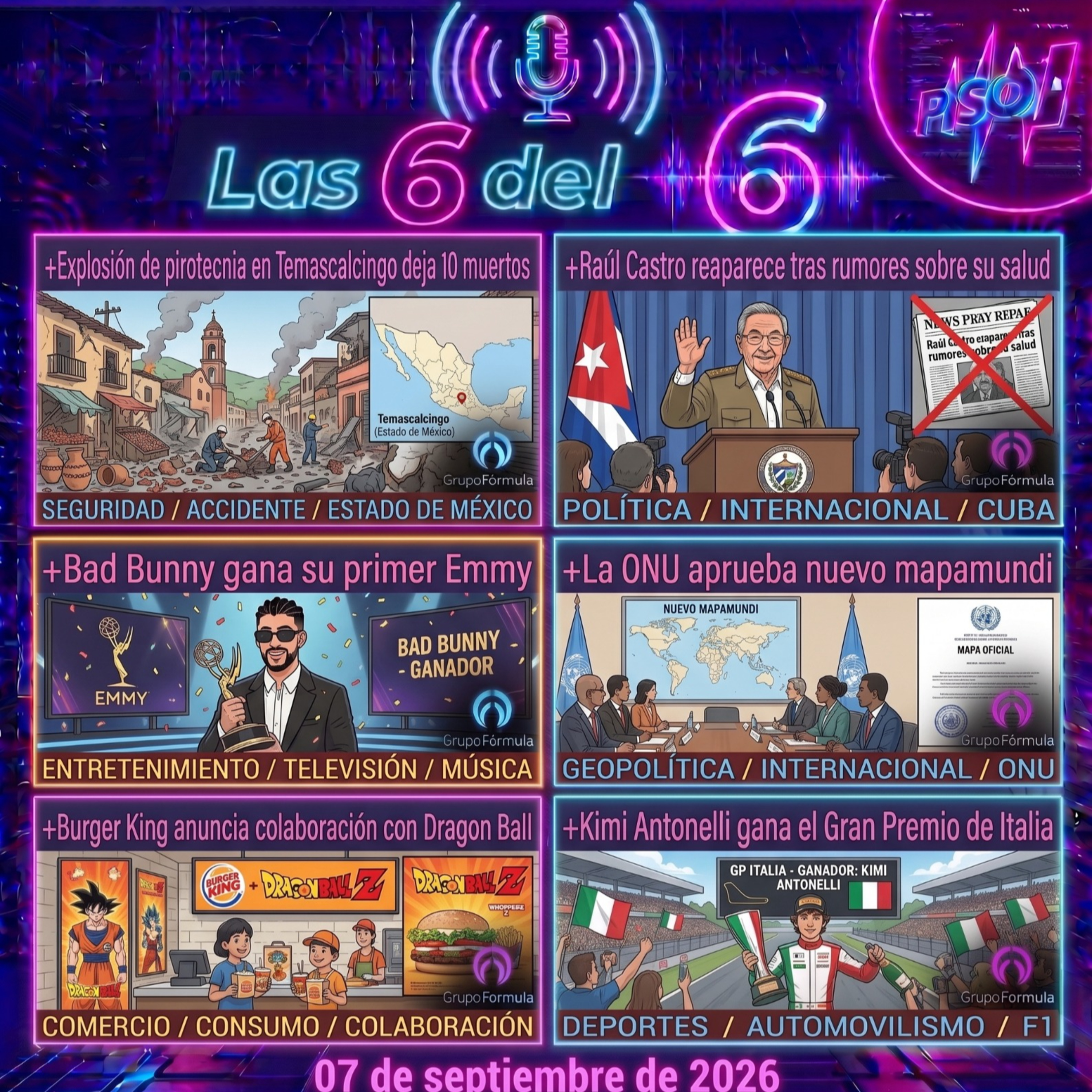 Portada de Las 6 del 6