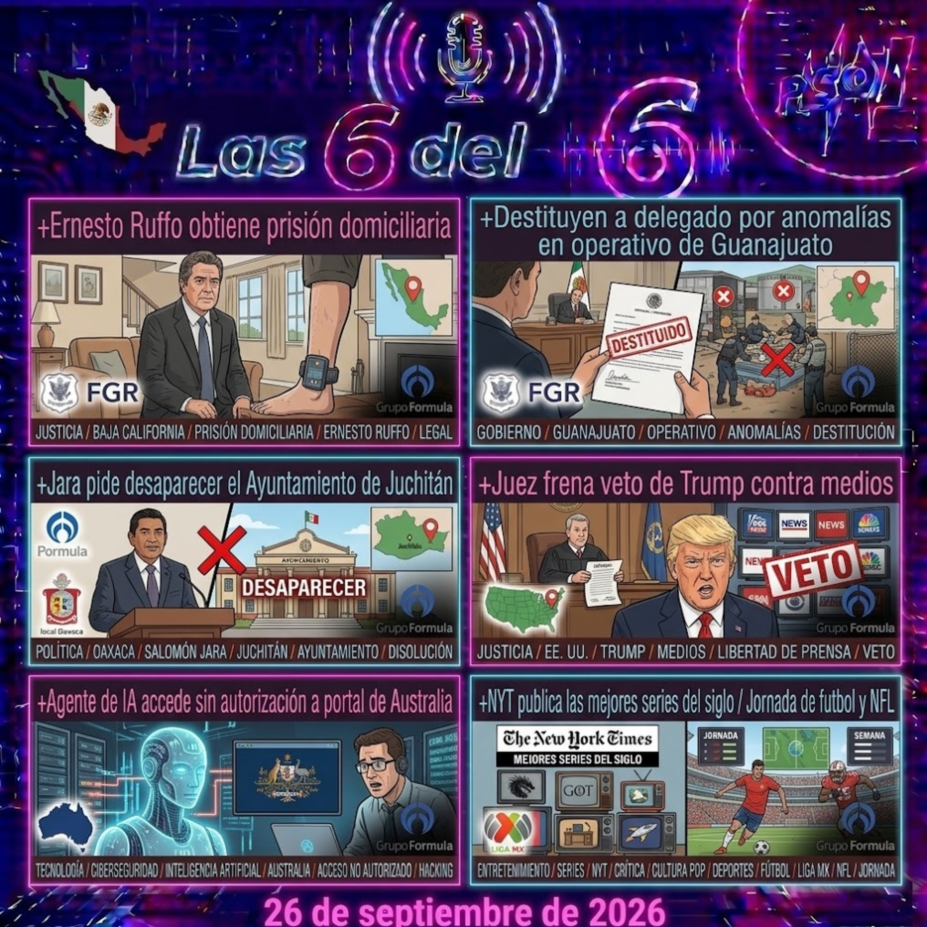 Portada de Las 6 del 6