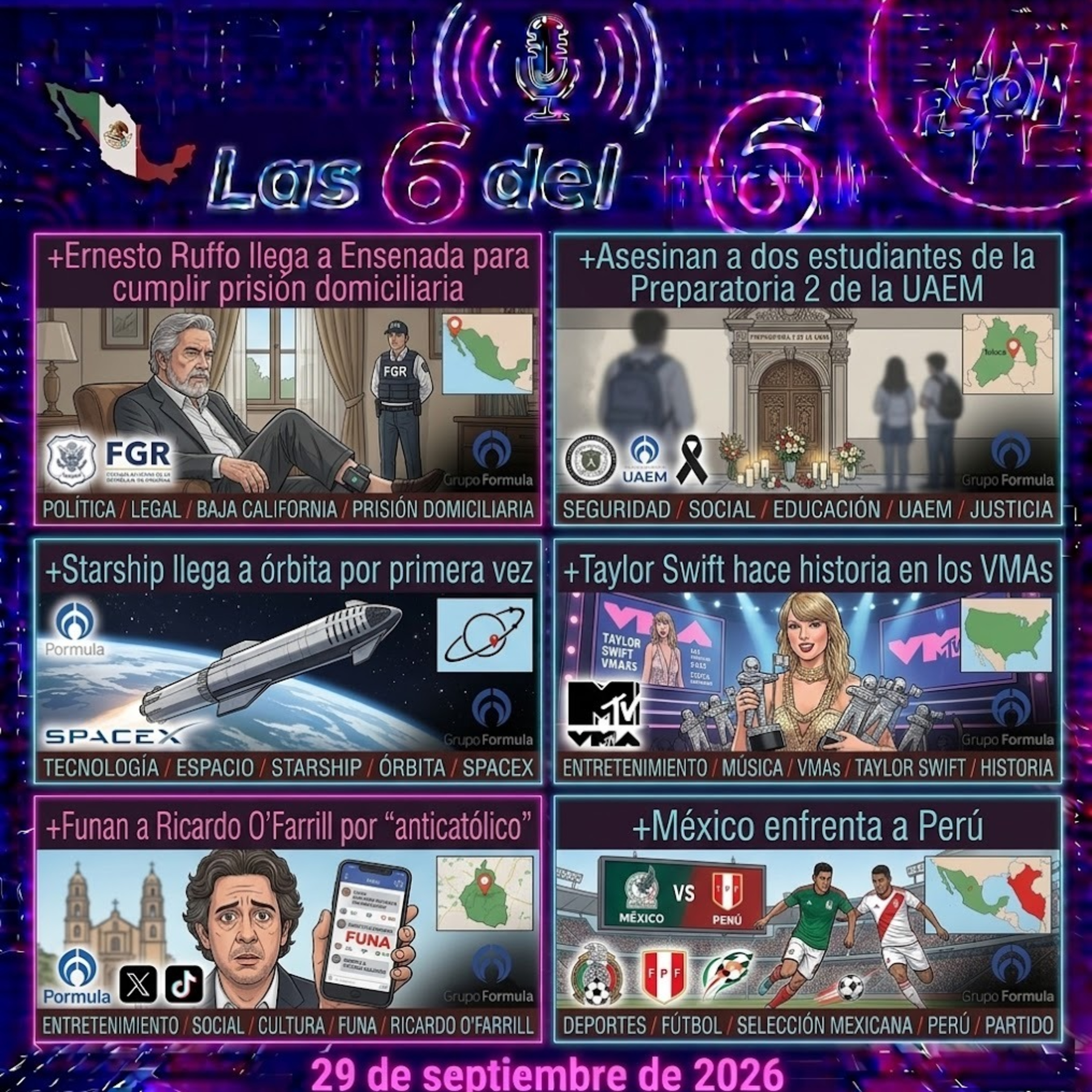 Portada de Las 6 del 6