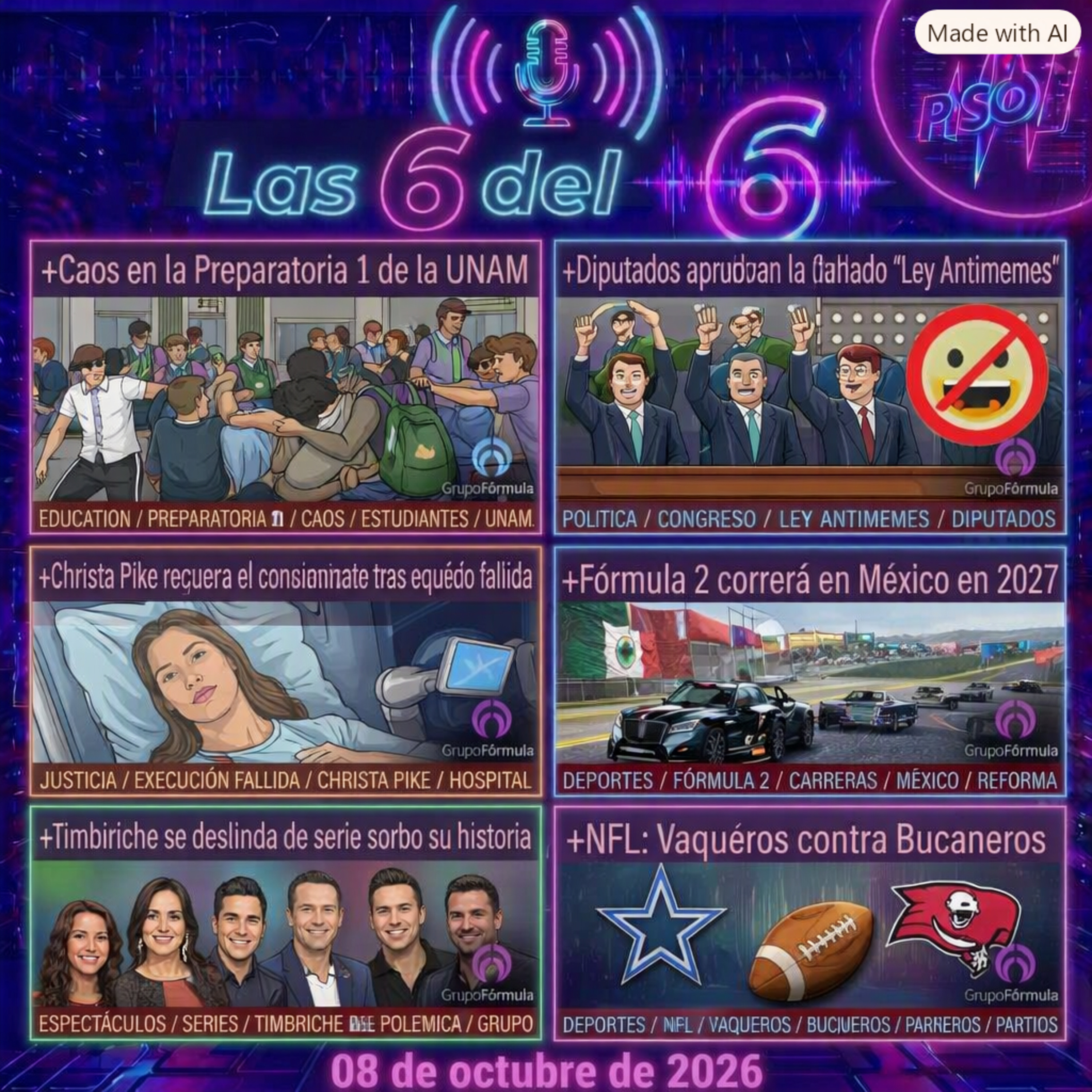 Portada de Las 6 del 6
