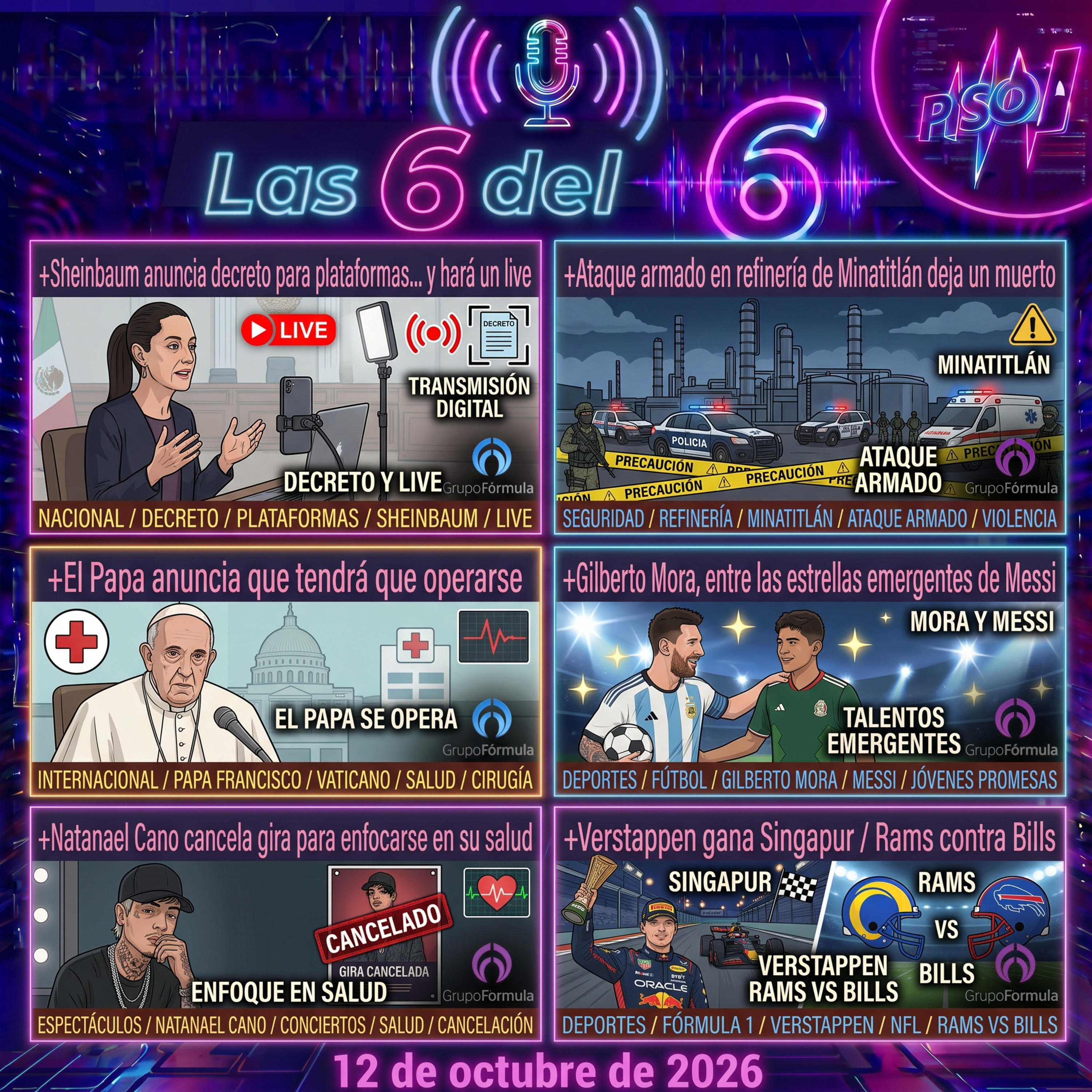Portada de Las 6 del 6