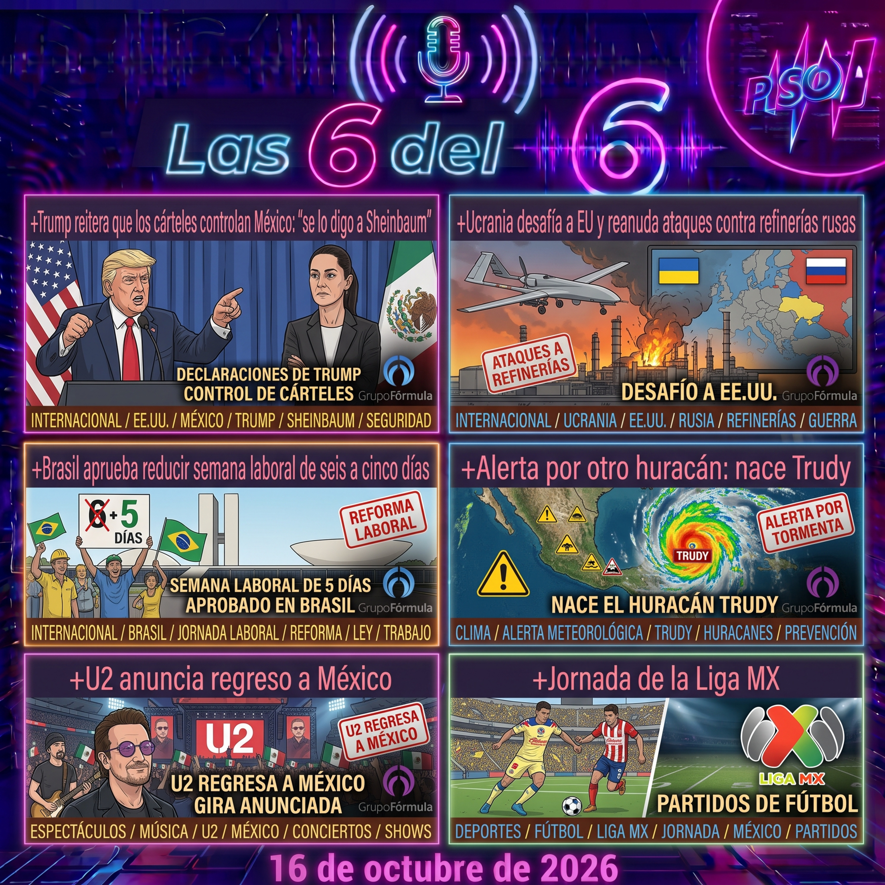 Portada de Las 6 del 6
