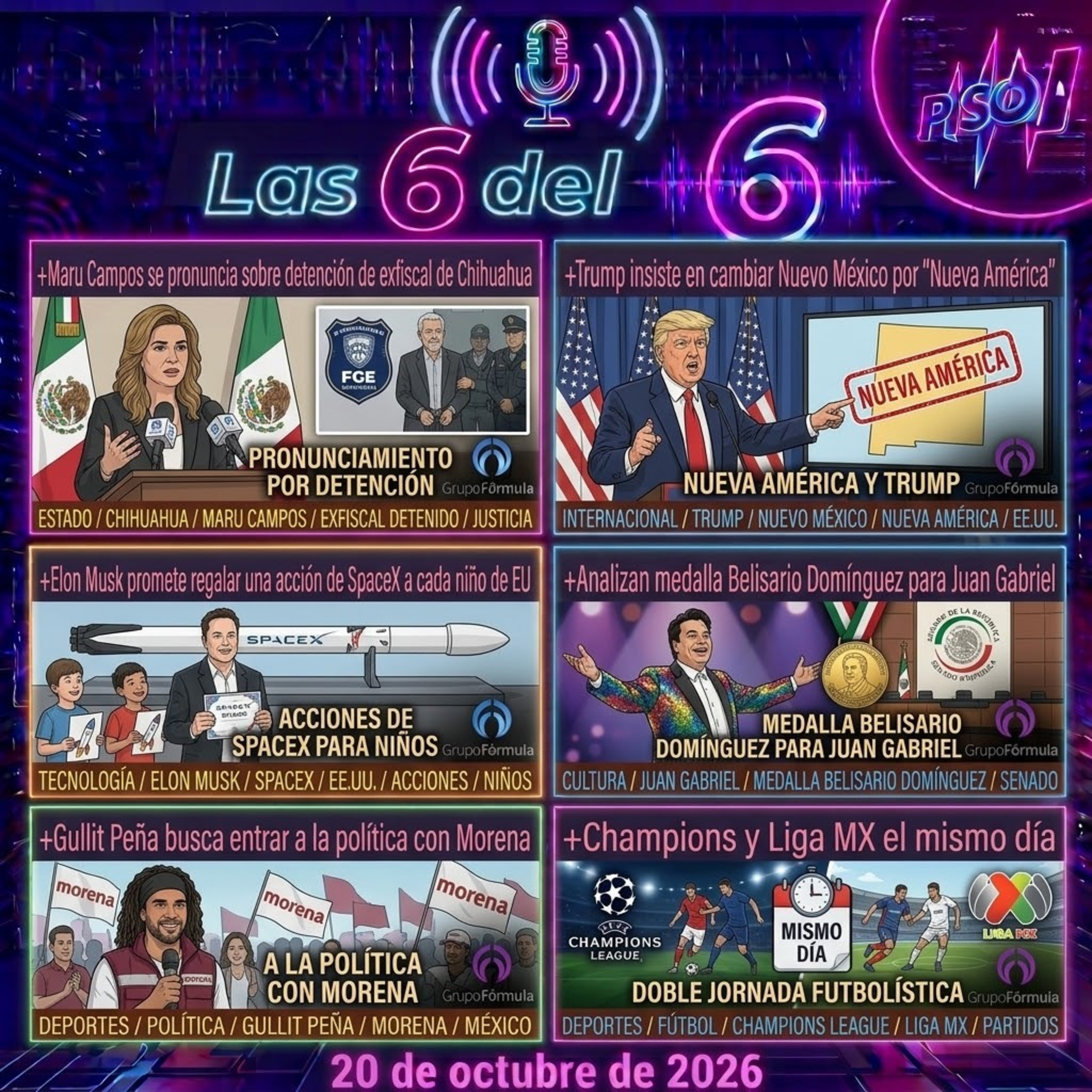 Portada de Las 6 del 6
