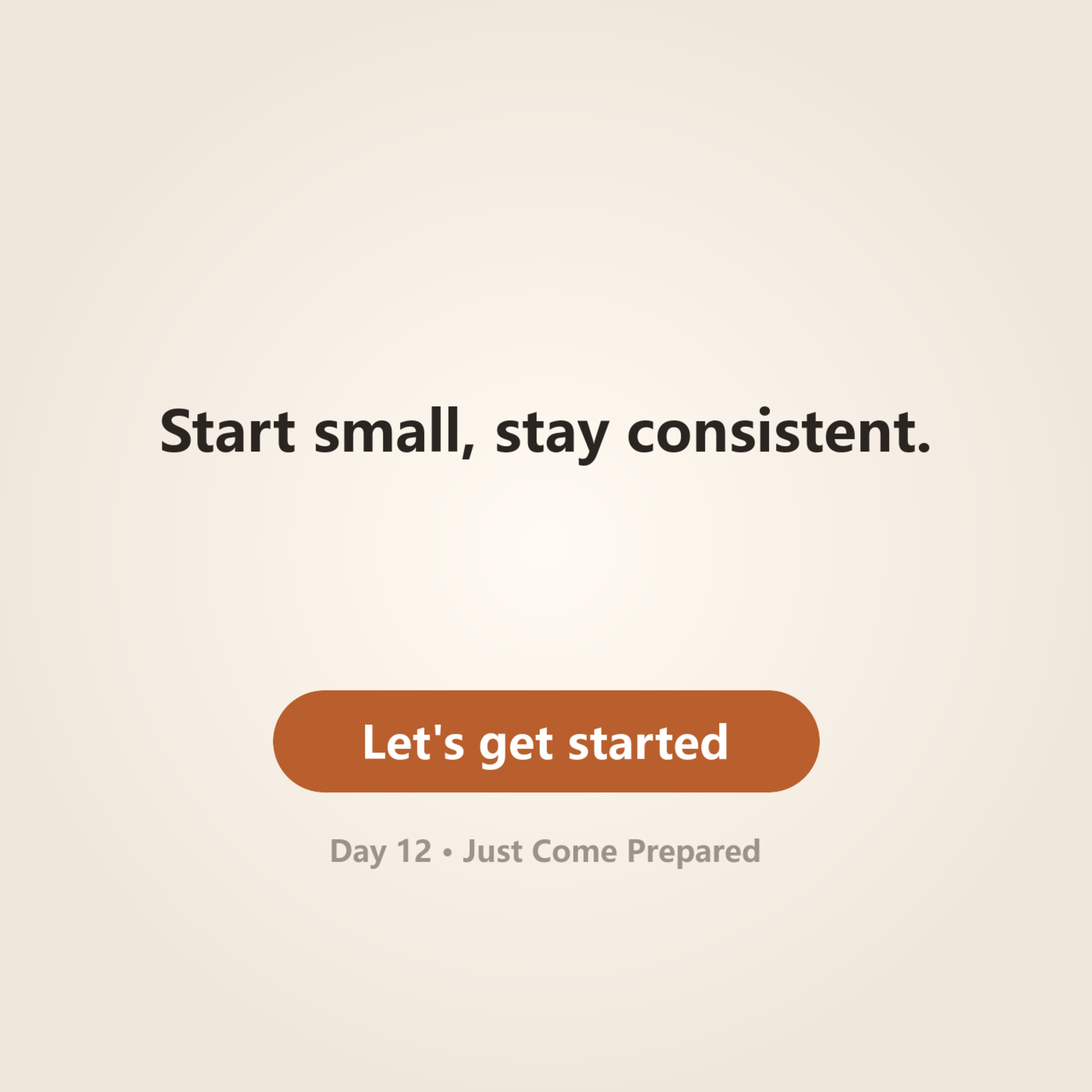 Day 12 · Just Come Prepared episode artwork