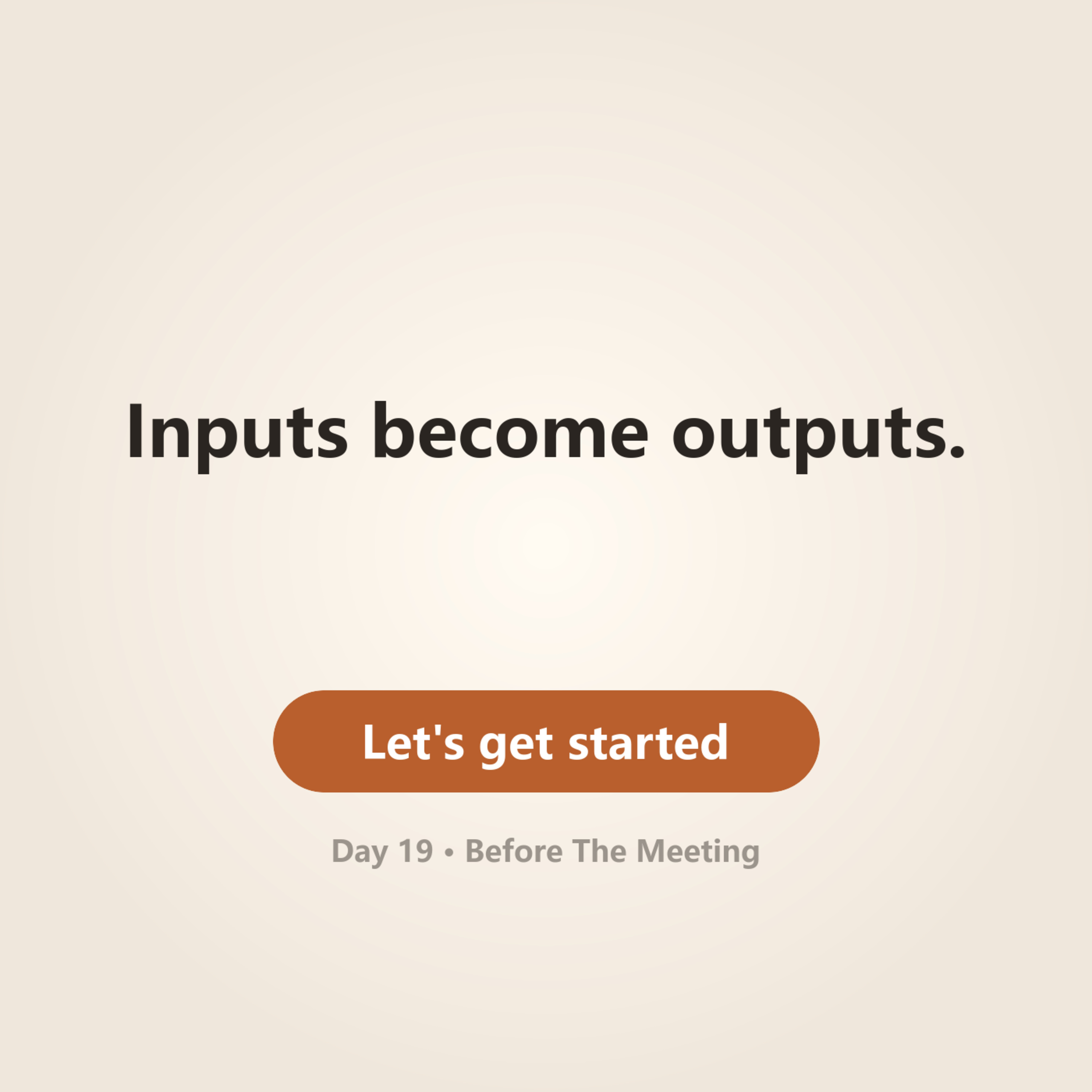 Day 19 · Before The Meeting episode artwork