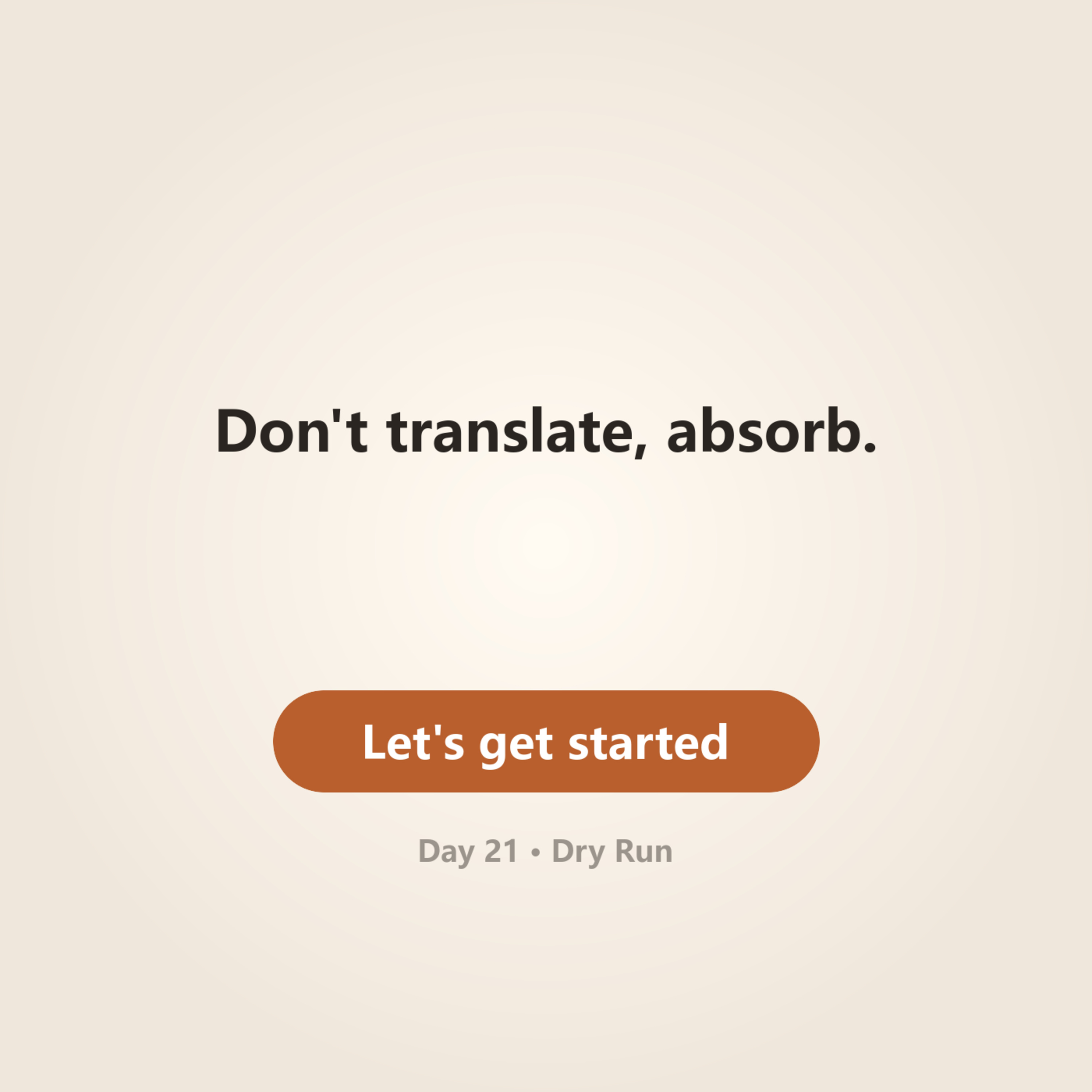 Day 21 · Dry Run episode artwork