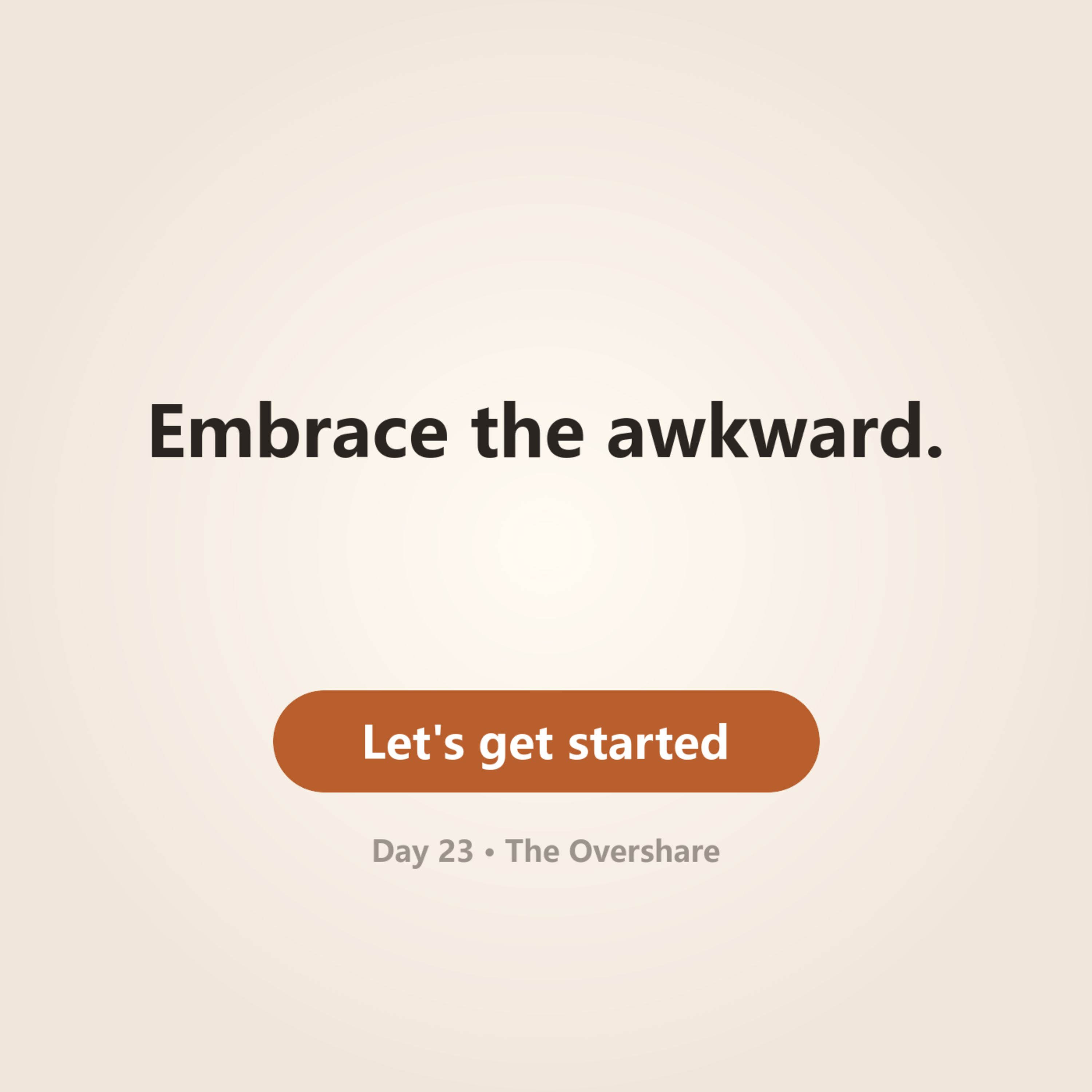 Day 23 · The Overshare episode artwork