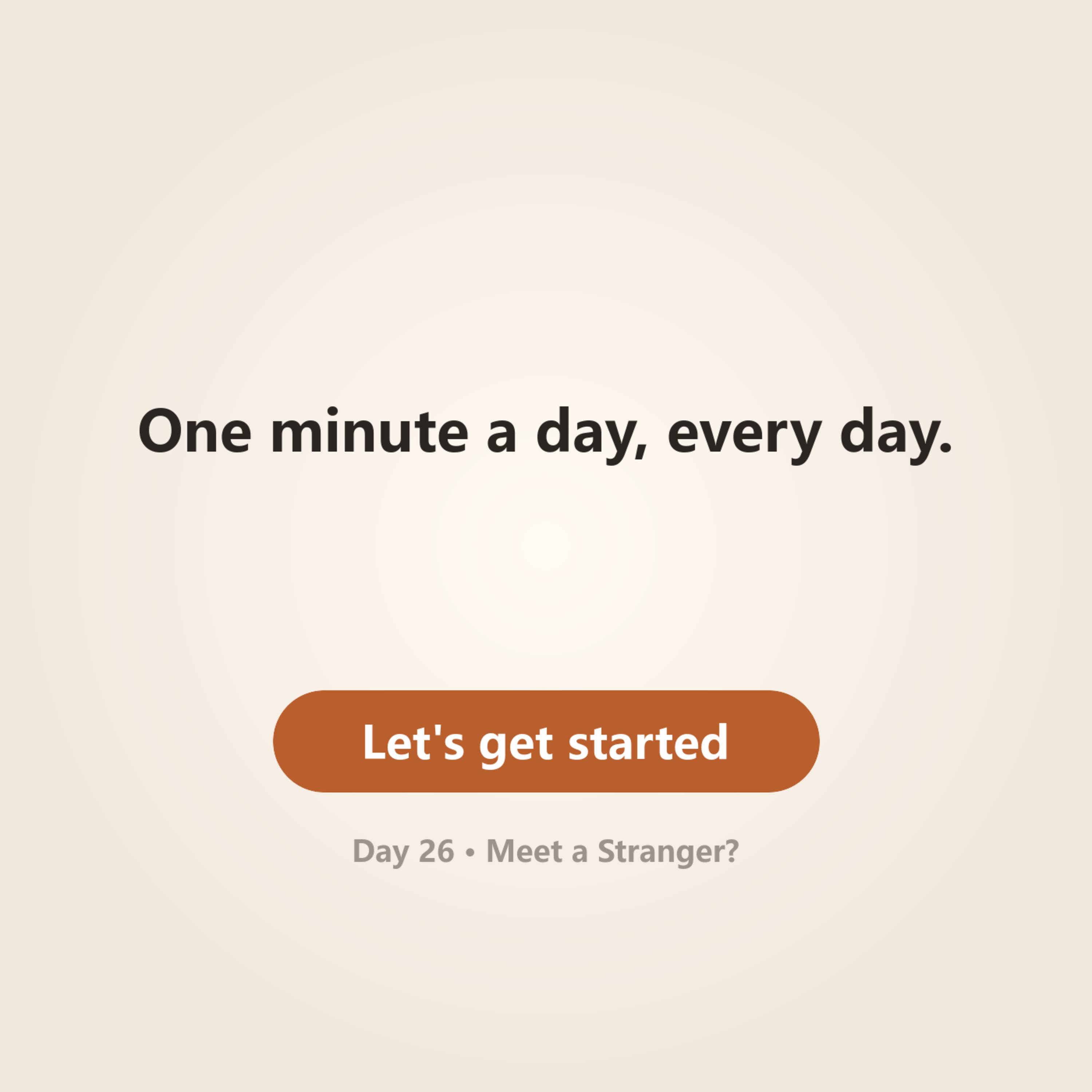 Day 26 · Meet a Stranger? episode artwork