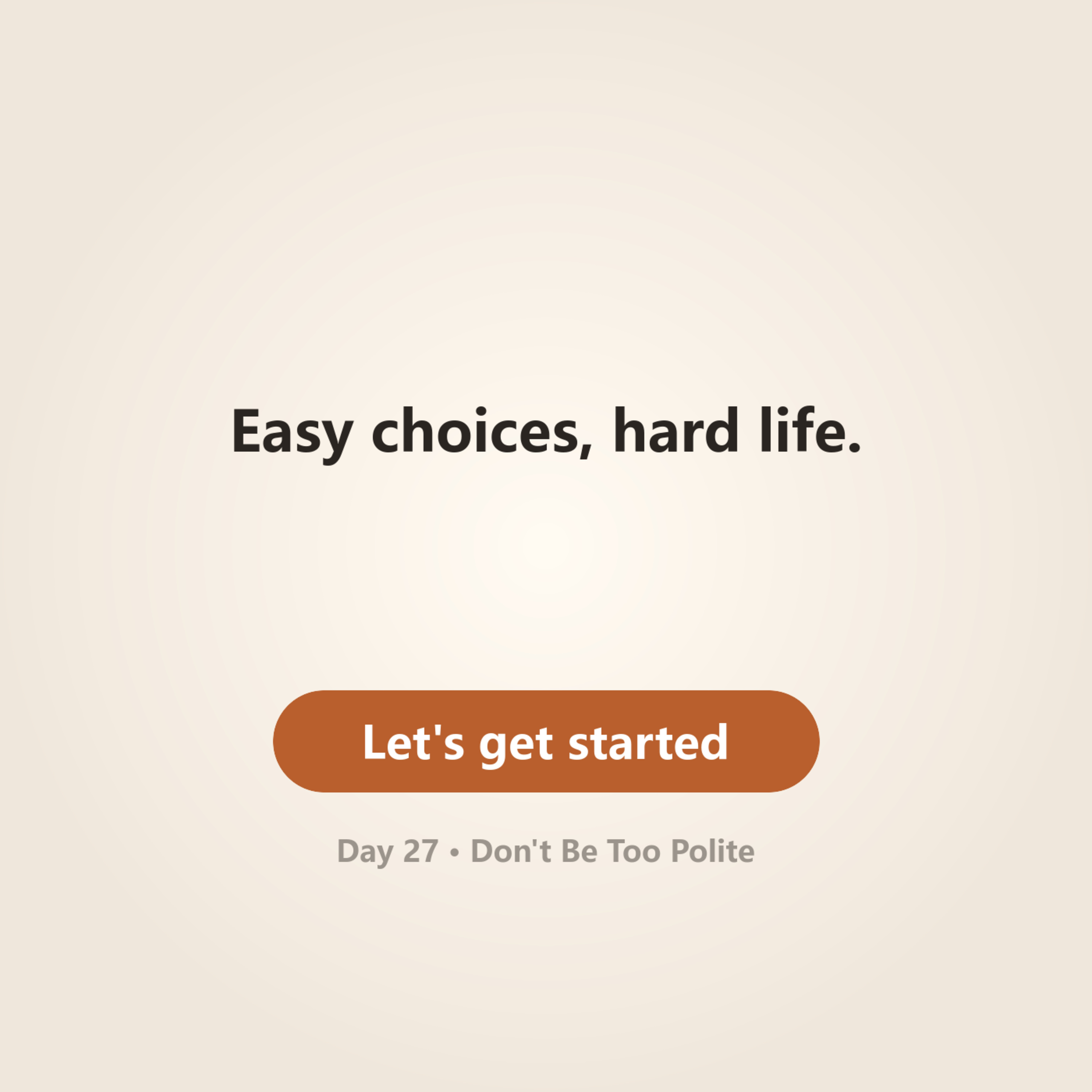 Day 27 · Don't Be Too Polite episode artwork