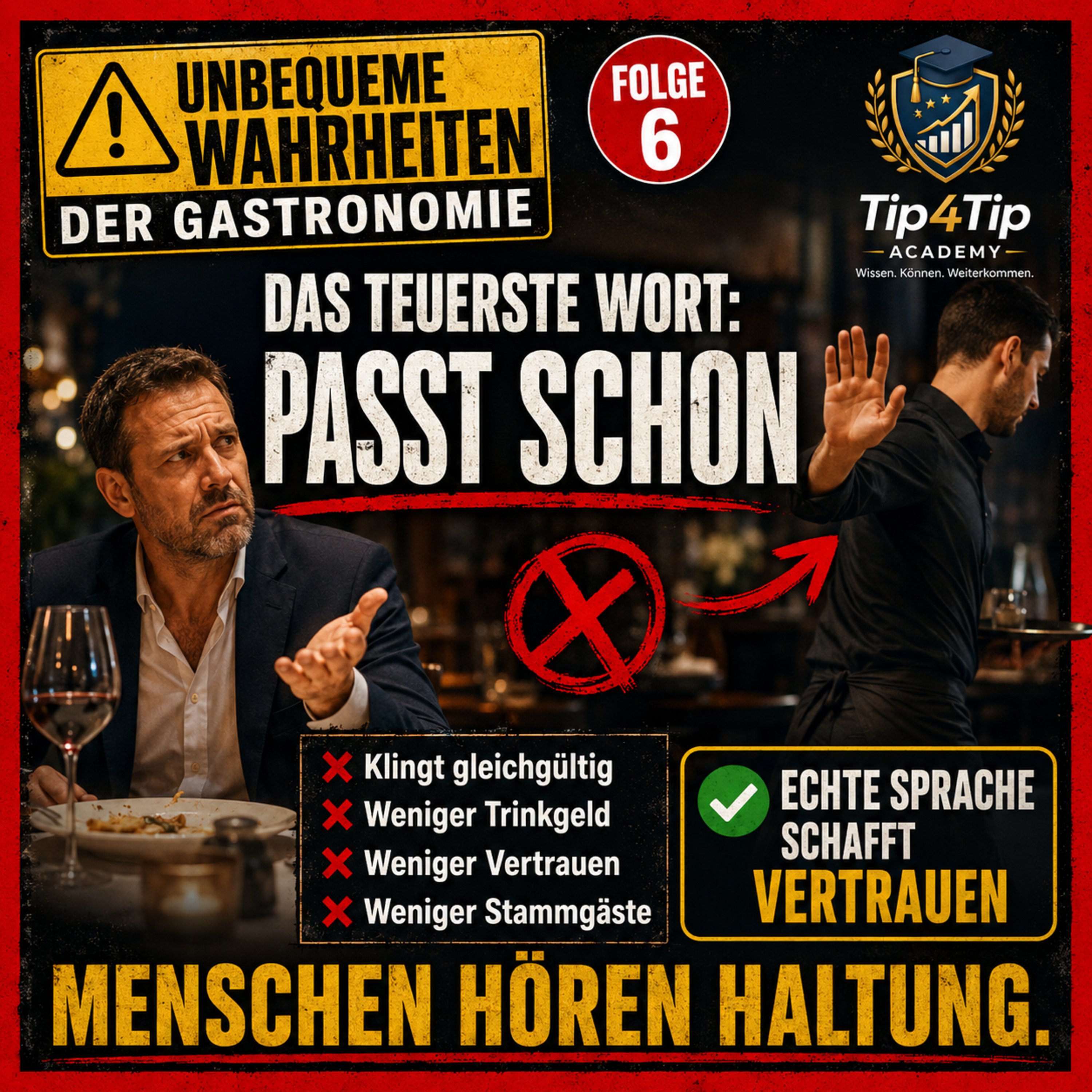 Das teuerste Wort im Service: „Passt schon“ – warum dieser Satz Trinkgeld, Umsatz und Vertrauen kosten kann episode artwork