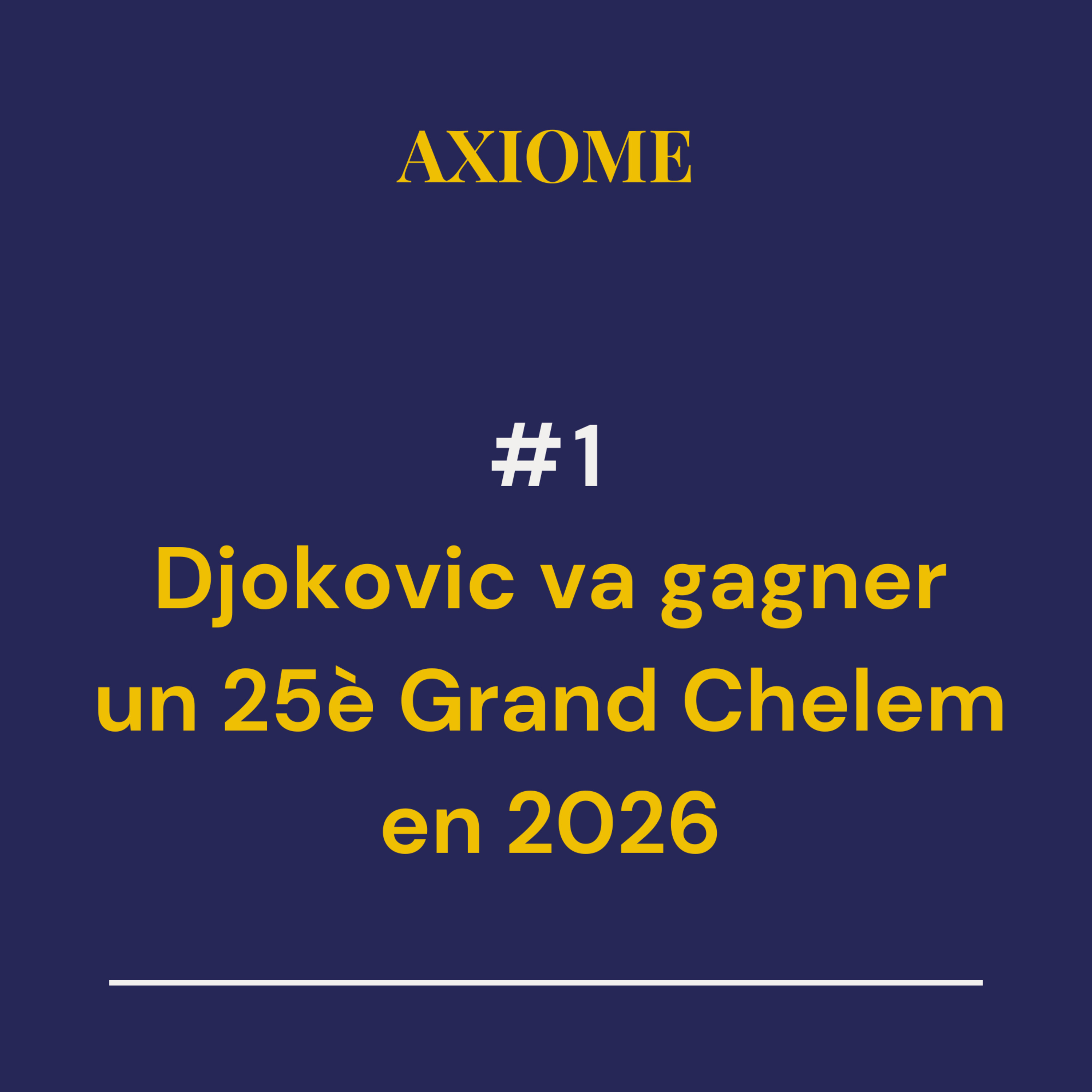 Episode 1 - Djokovic va gagner un 25è Grand Chelem en 2026 episode artwork