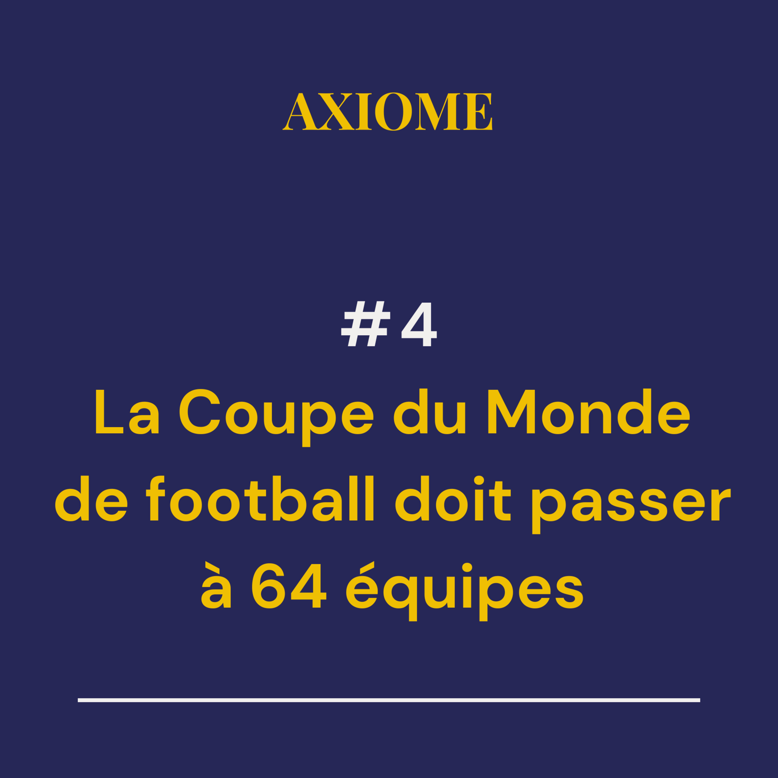 Episode 4 - La Coupe du Monde de football doit passer à 64 équipes episode artwork