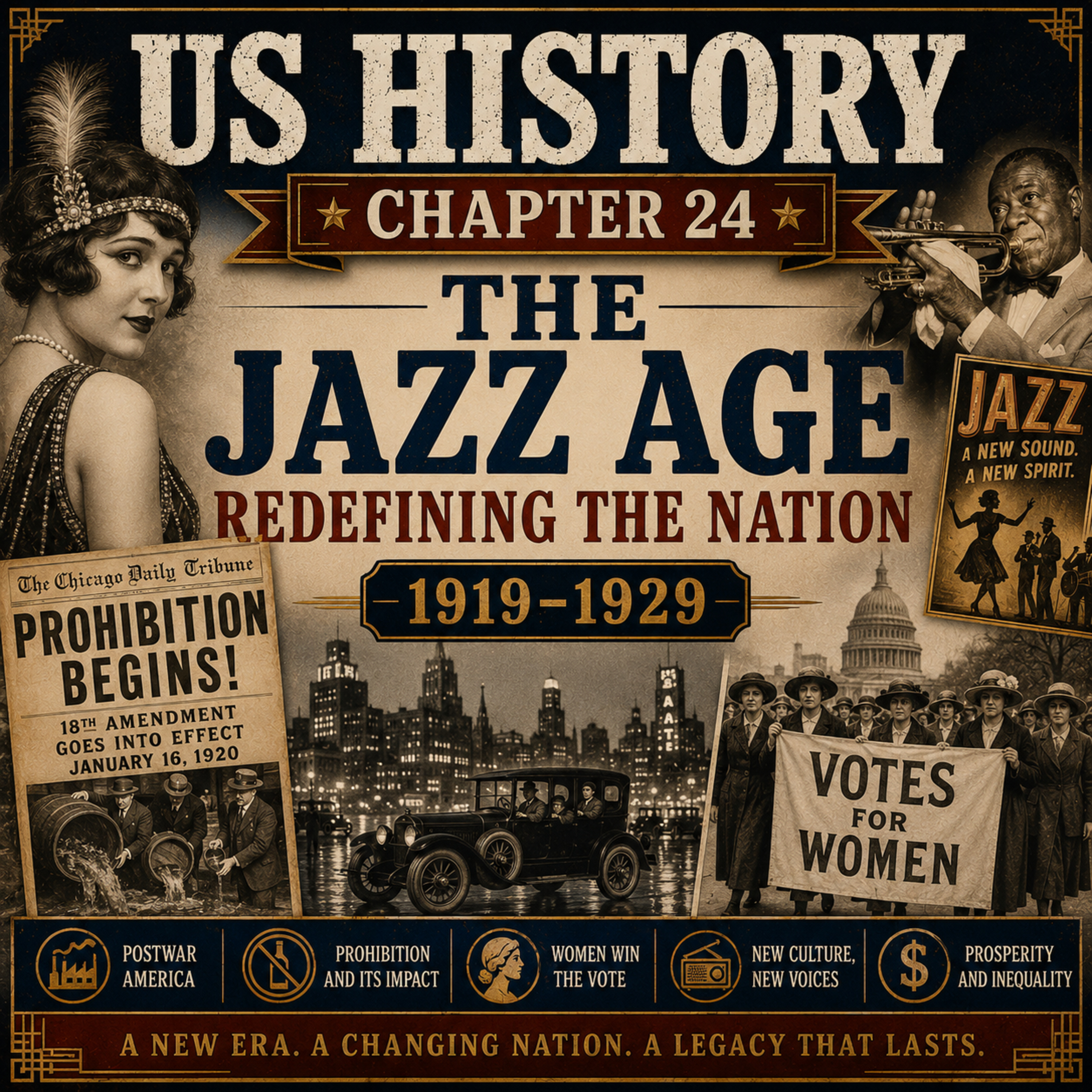 US History Chapter 24 The Jazz Age Redefining the Nation 1919-1929 episode artwork