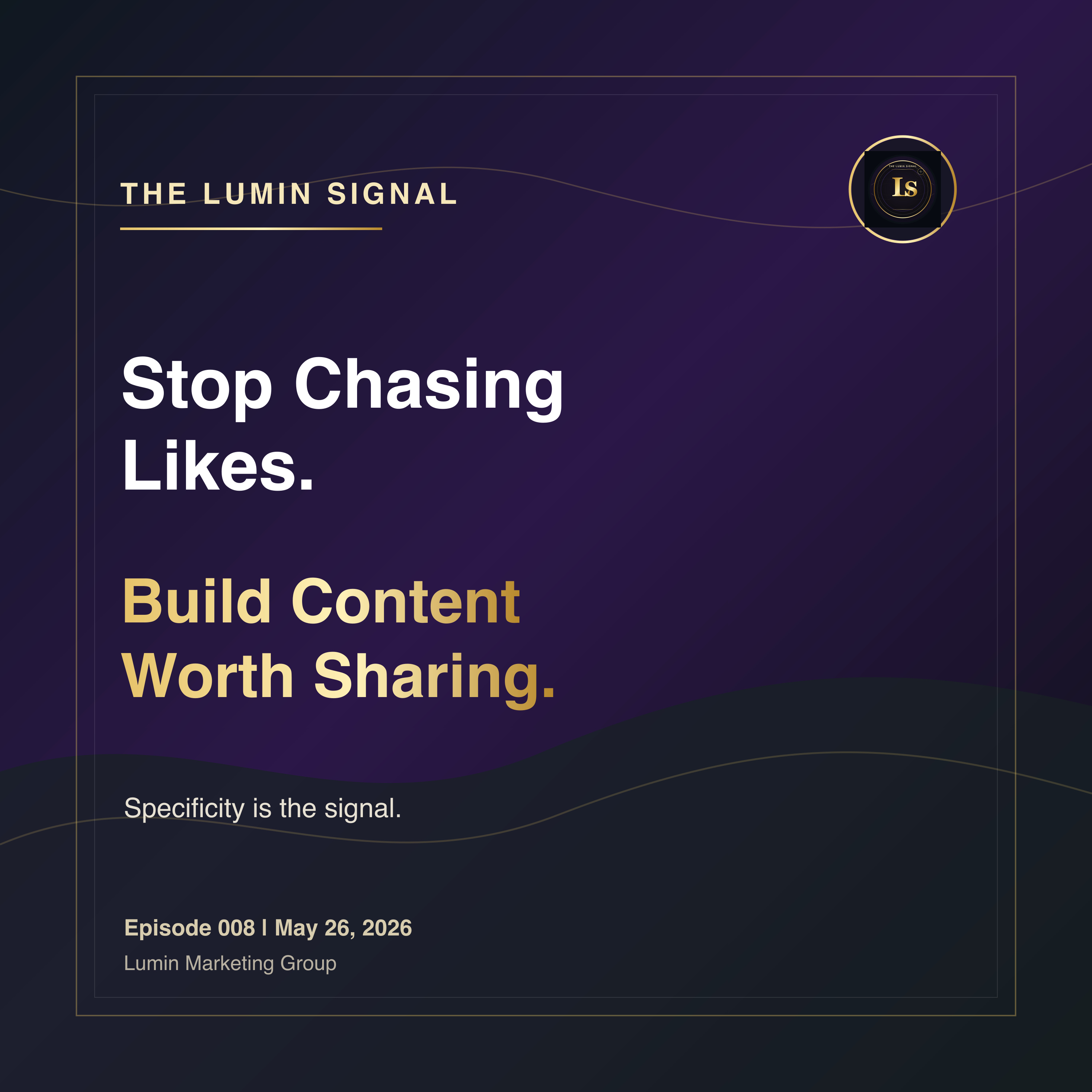 Stop Chasing Likes. Build Recommended Content. episode artwork