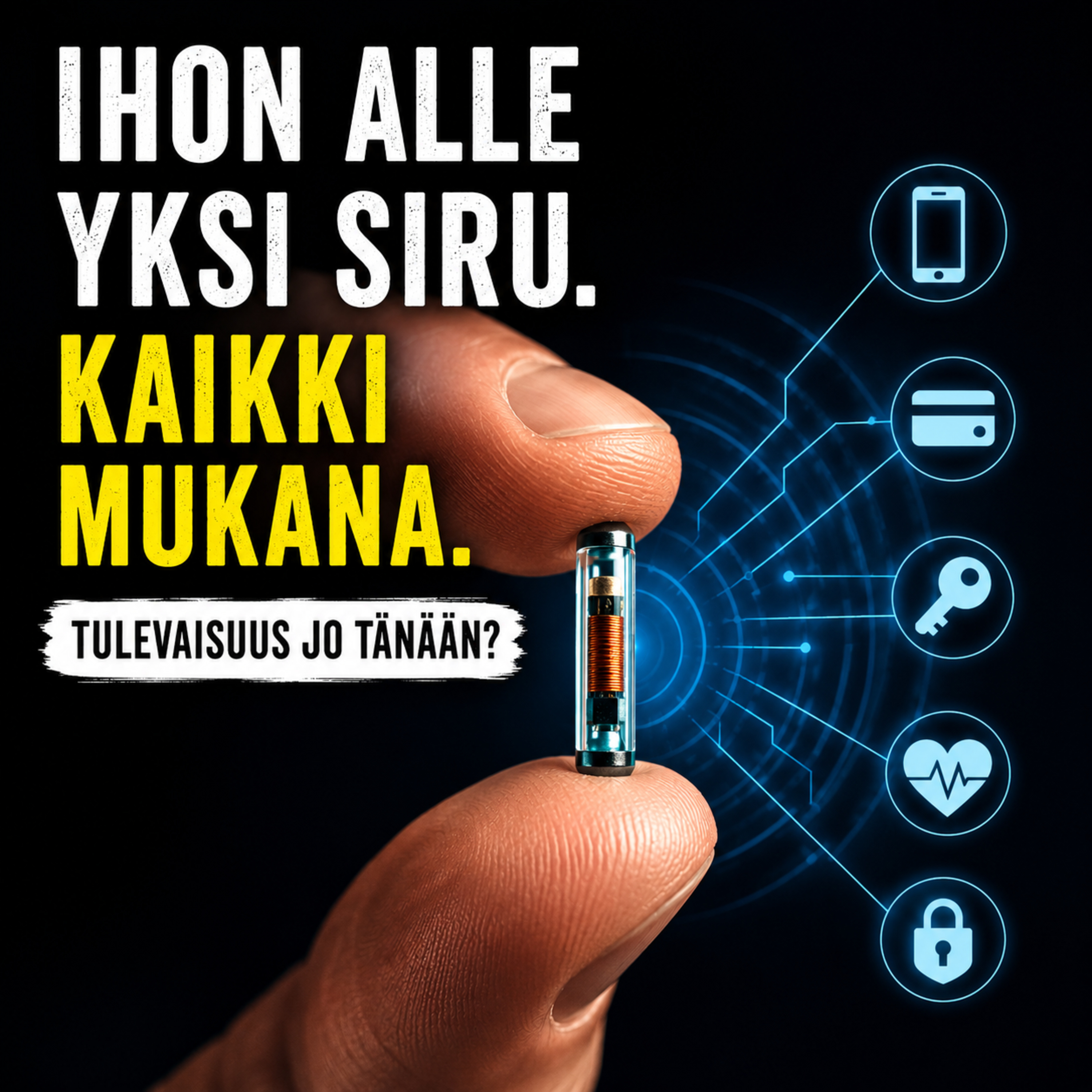 Mitä jos ihon alle asennettava siru korvaisi puhelimen? | Tulevaisuuden mikrosirut, digitaalinen identiteetti ja ihmisen seuraava evoluutio | Tiede ja tekniikka podcast