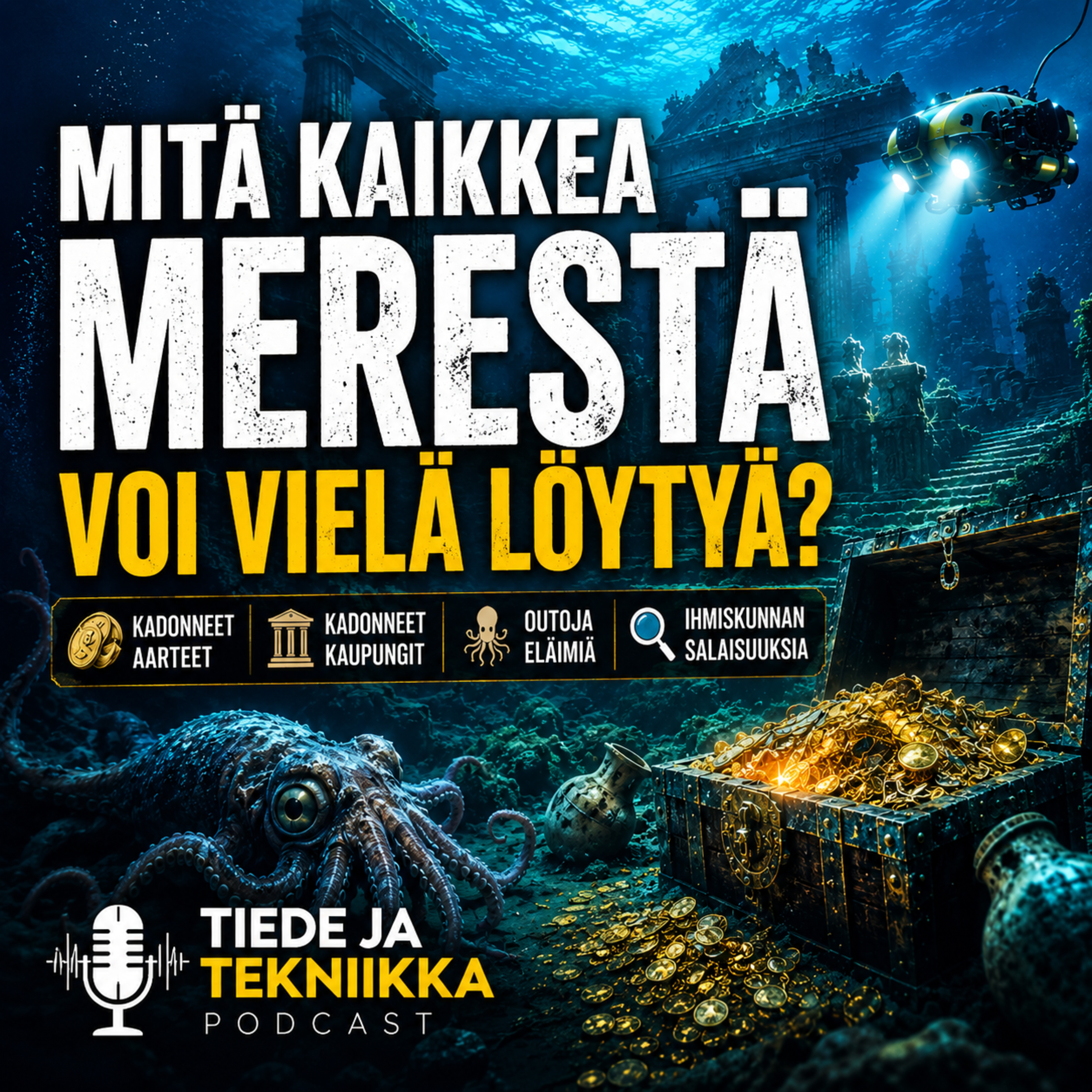 Mitä kaikkea merestä voi vielä löytyä? 🌊 Kadonneet kaupungit, aarteet ja syvyyksien salaisuudet | Tiede ja tekniikka podcast