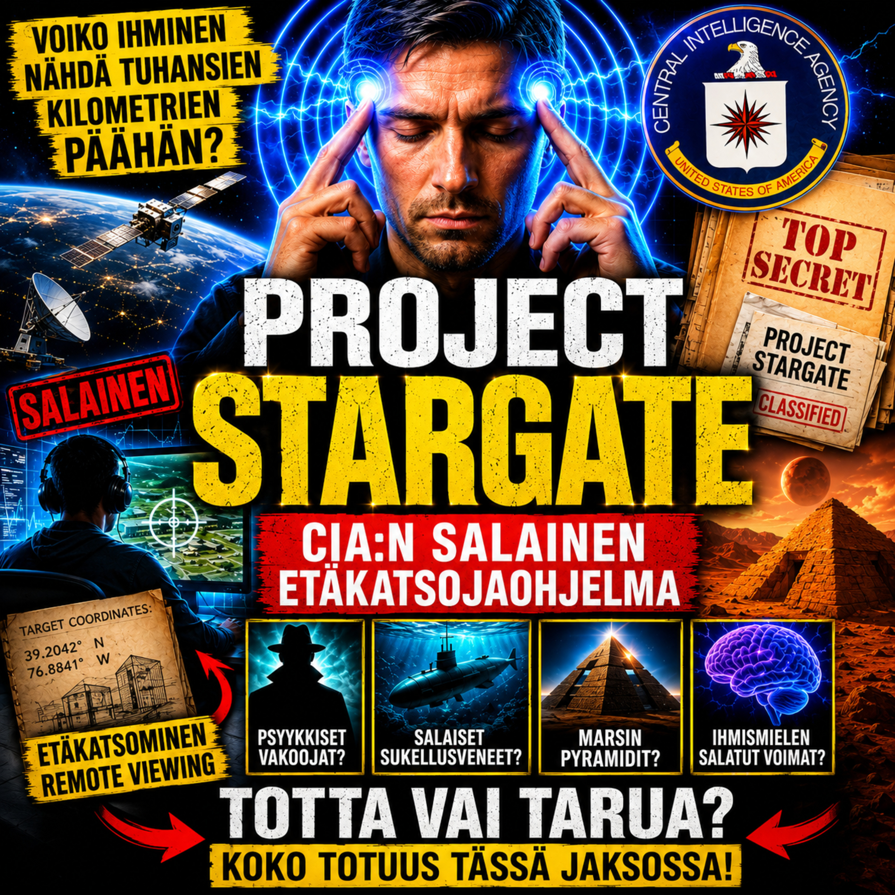 PROJECT STARGATE – CIA salainen etäkatsojaohjelma | Näkivätkö psyykkiset vakoojat tulevaisuuteen?
