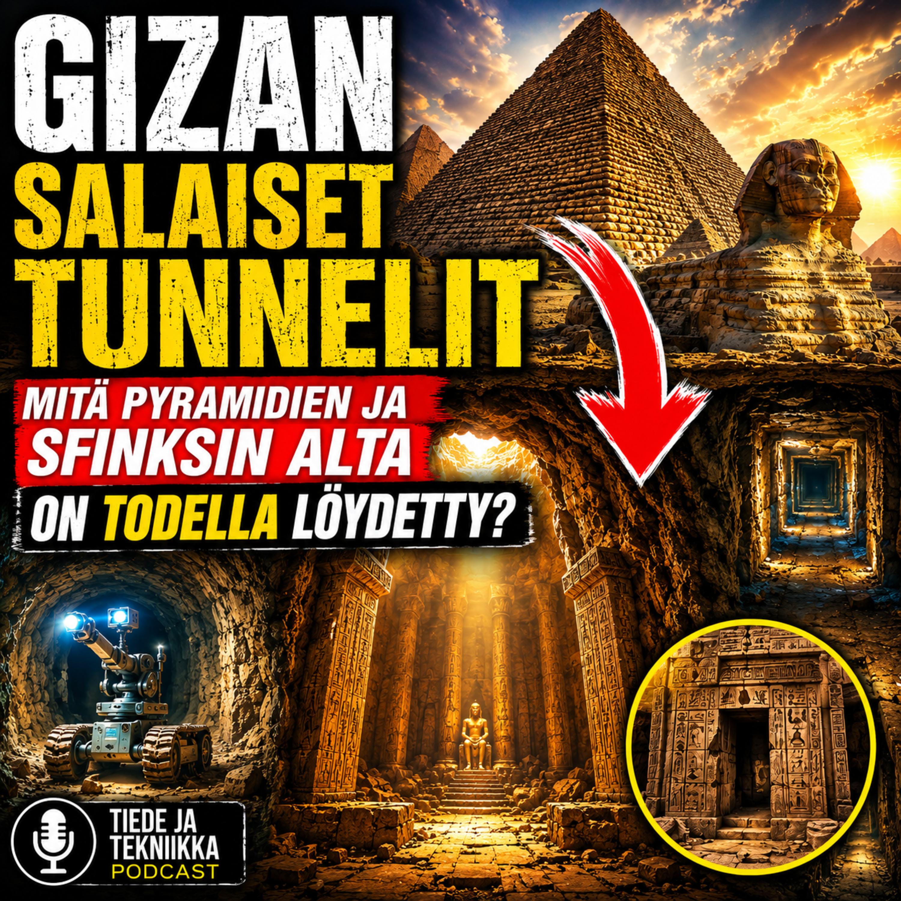 Gizan salaiset tunnelit – Mitä pyramidien ja Sfinksin alta on todella löydetty? | Tiede ja tekniikka podcast