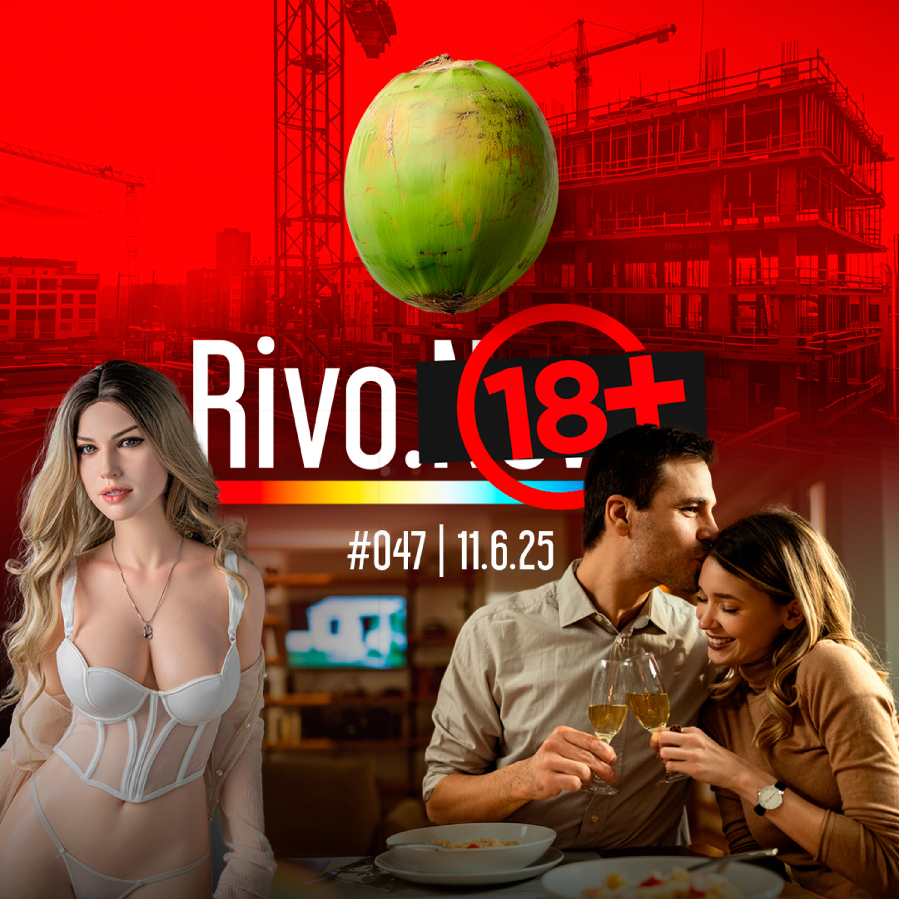 DIA DOS NAMORADOS, BORDEL CIBERNÉTICO, F3TICHE EM OBRA E ACIDENTE DO COCO | Rivo18+ #047 - 11/06 episode artwork