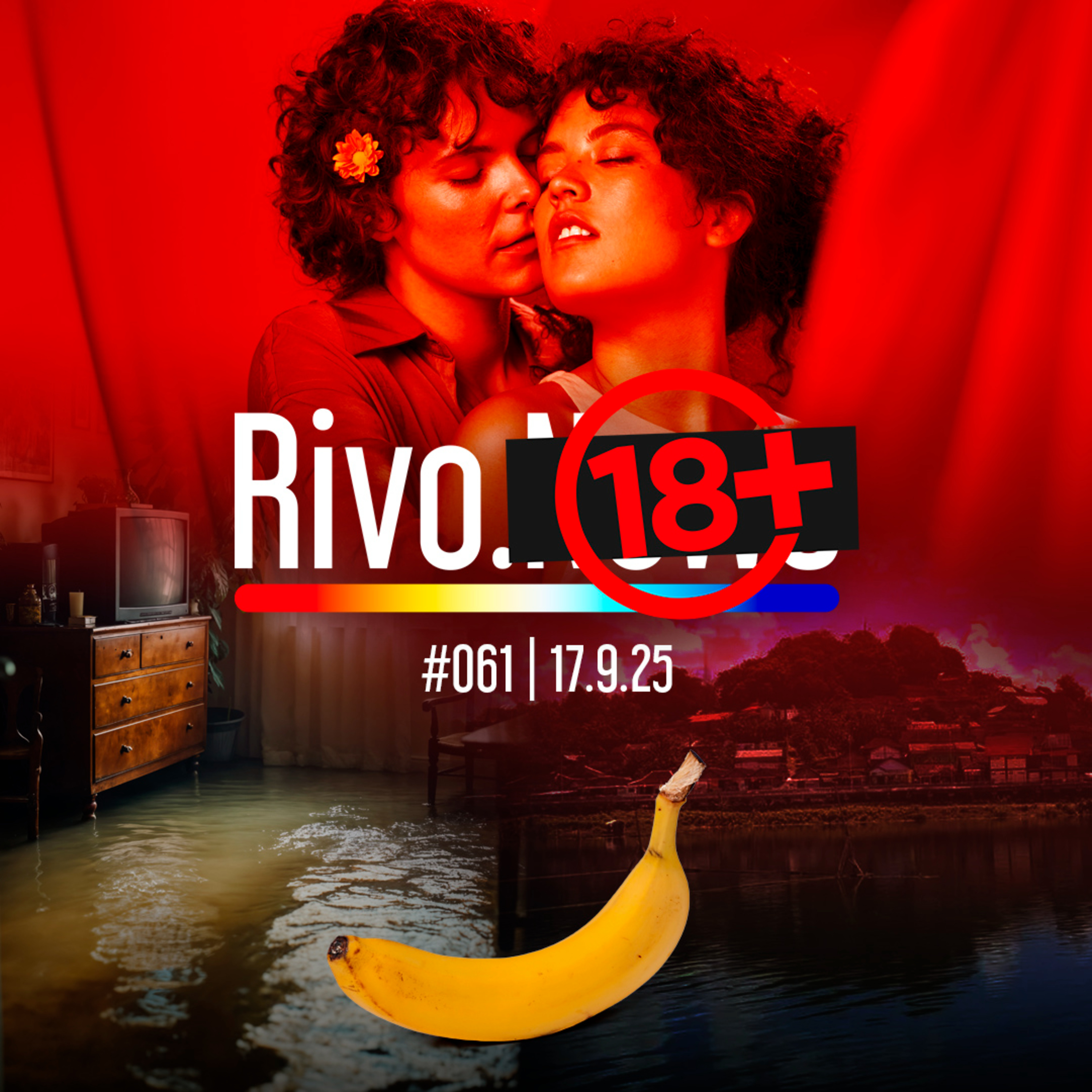 AUMENTO PENIANO, GRINDR LÉSBICO, MONTANHA DO SEXO E MOTEL ALAGADO | Rivo18+ #061 - 17/09 episode artwork