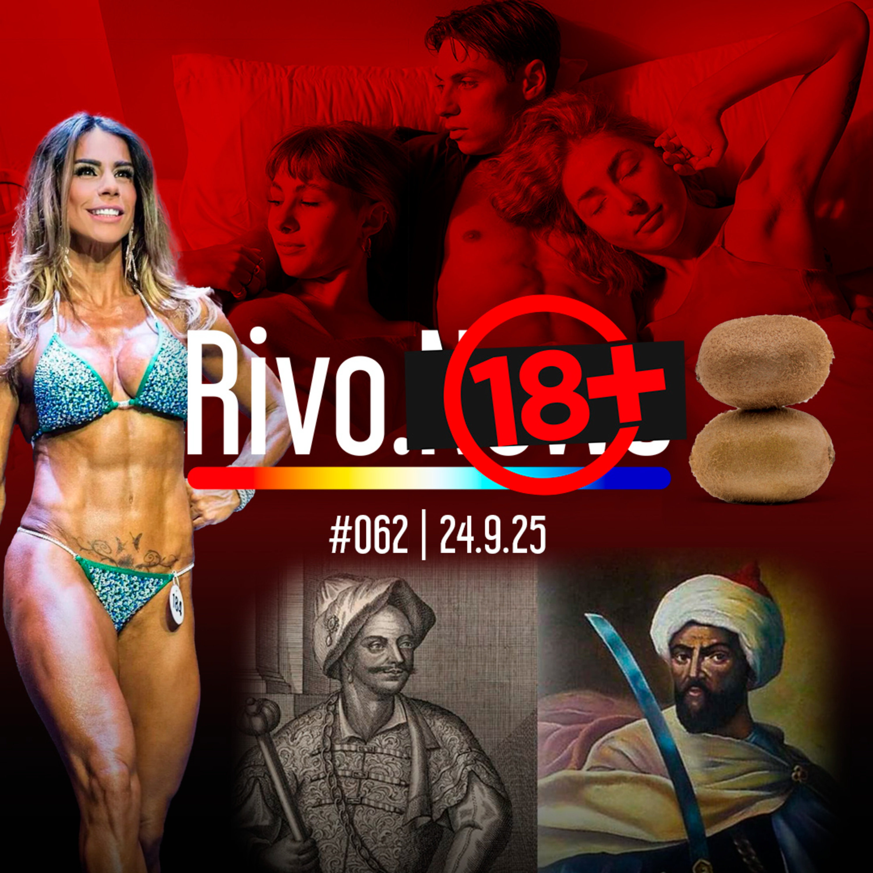 VOVÓ FITNESS, IMPERADOR MARROQUINO, DEDO PELUDO E MÉNAGE FRACASSADO | Rivo18+ #062 - 24/09 episode artwork