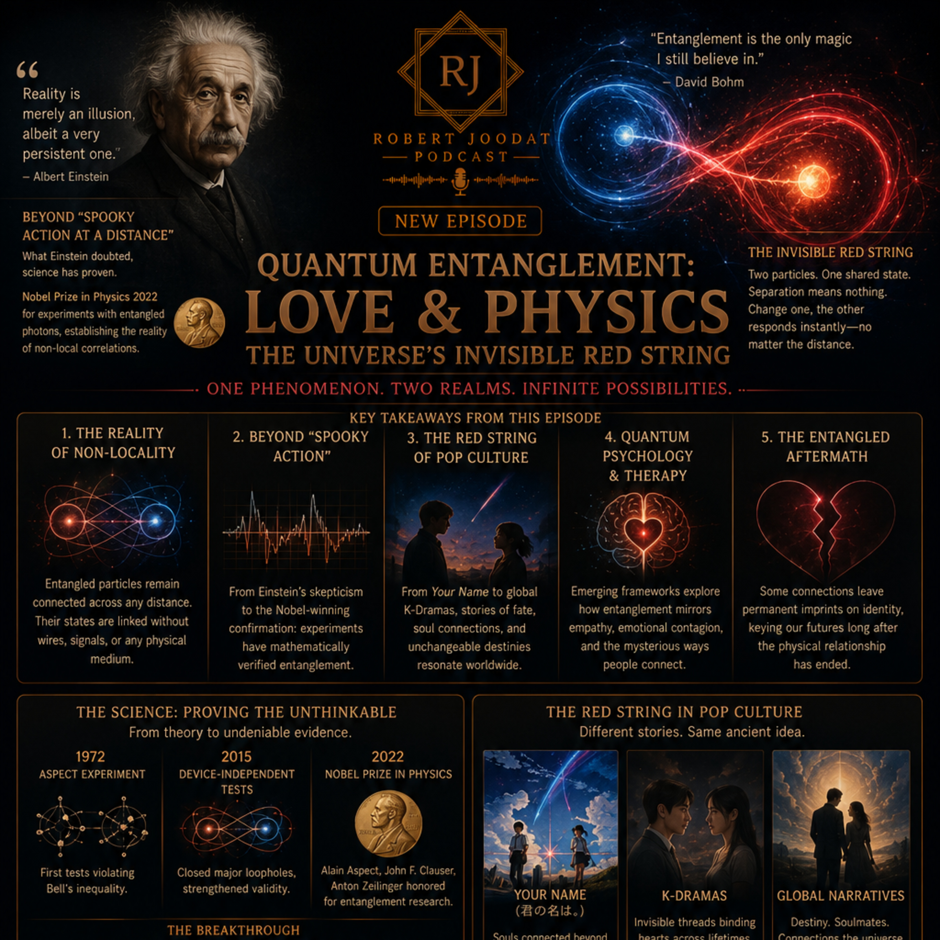 Quantum Entanglement: Love & Physics The Universe's Invisible Red String 🧵♾️  episode artwork