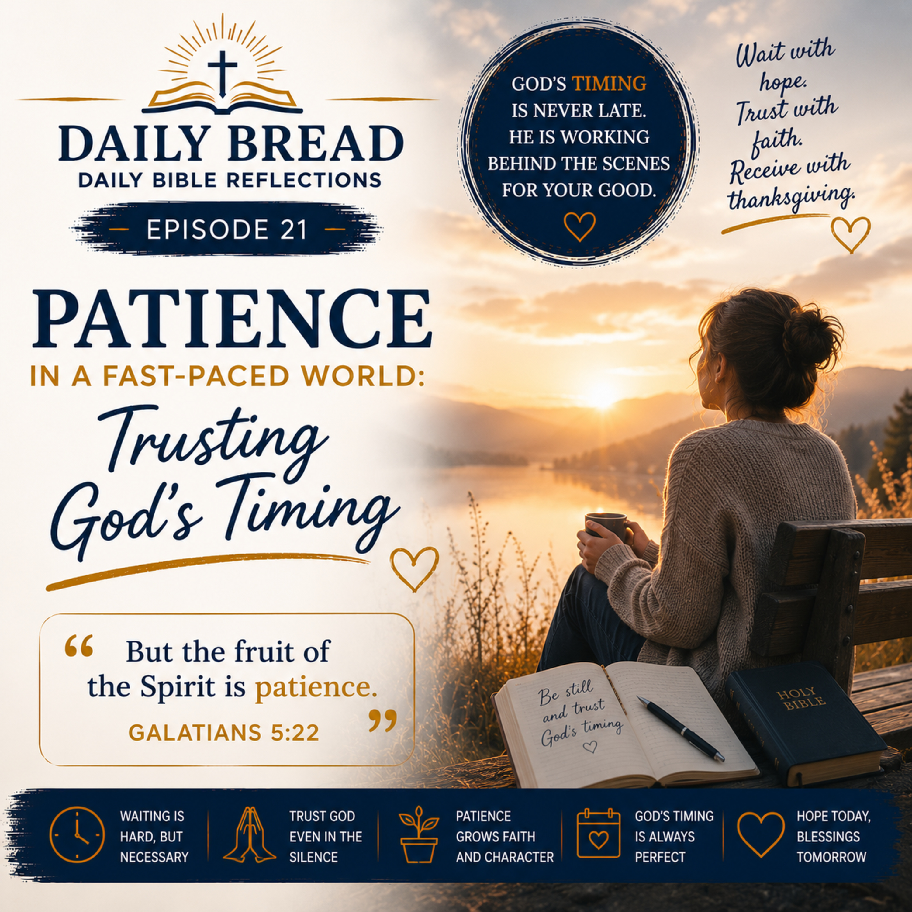 Patience in a Fast Paced World (Trusting God's Timing) episode artwork